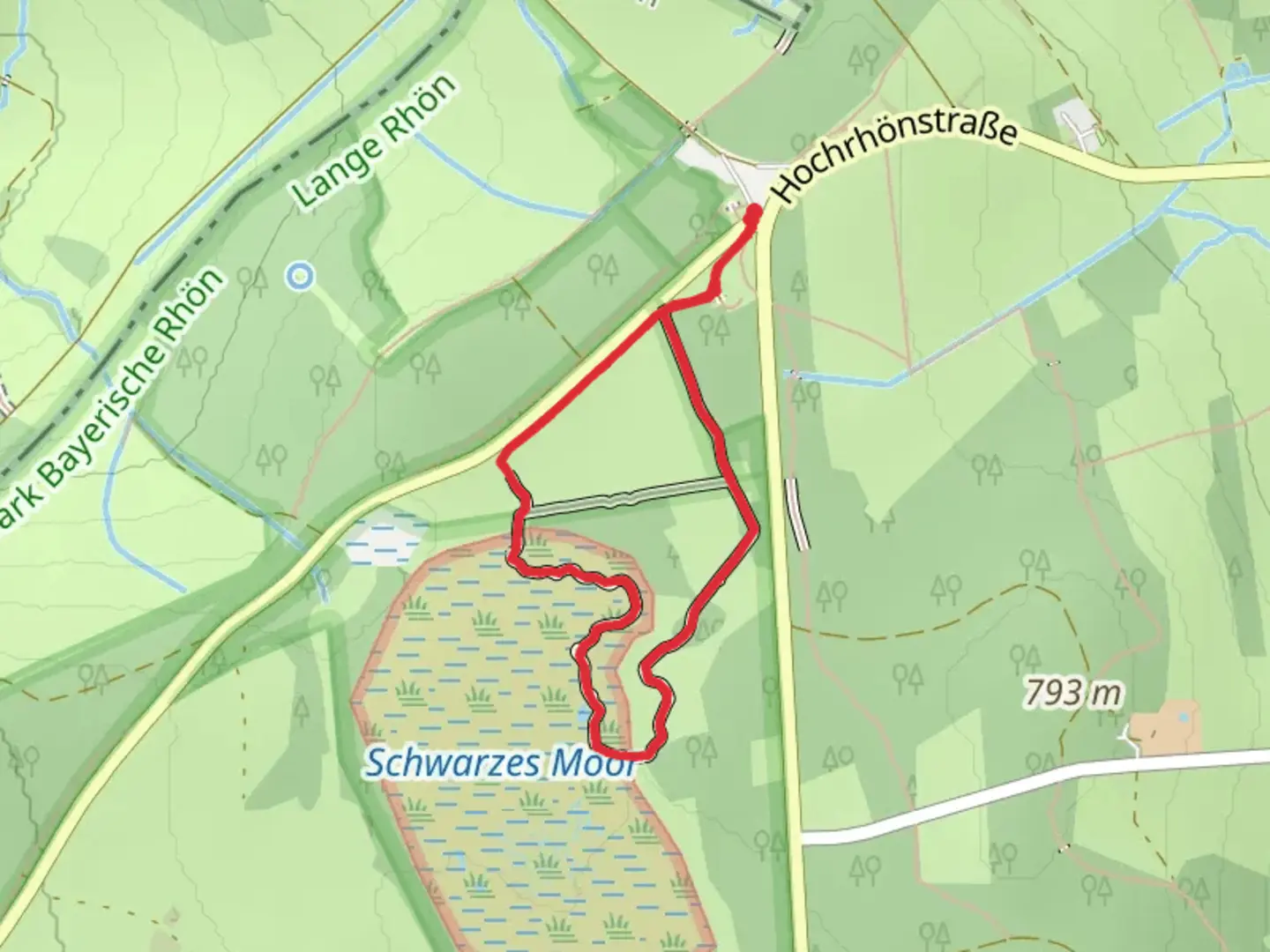 An image depicting the trail Aussichtsturm Schwarzes Moor Loop and its surrounding area.