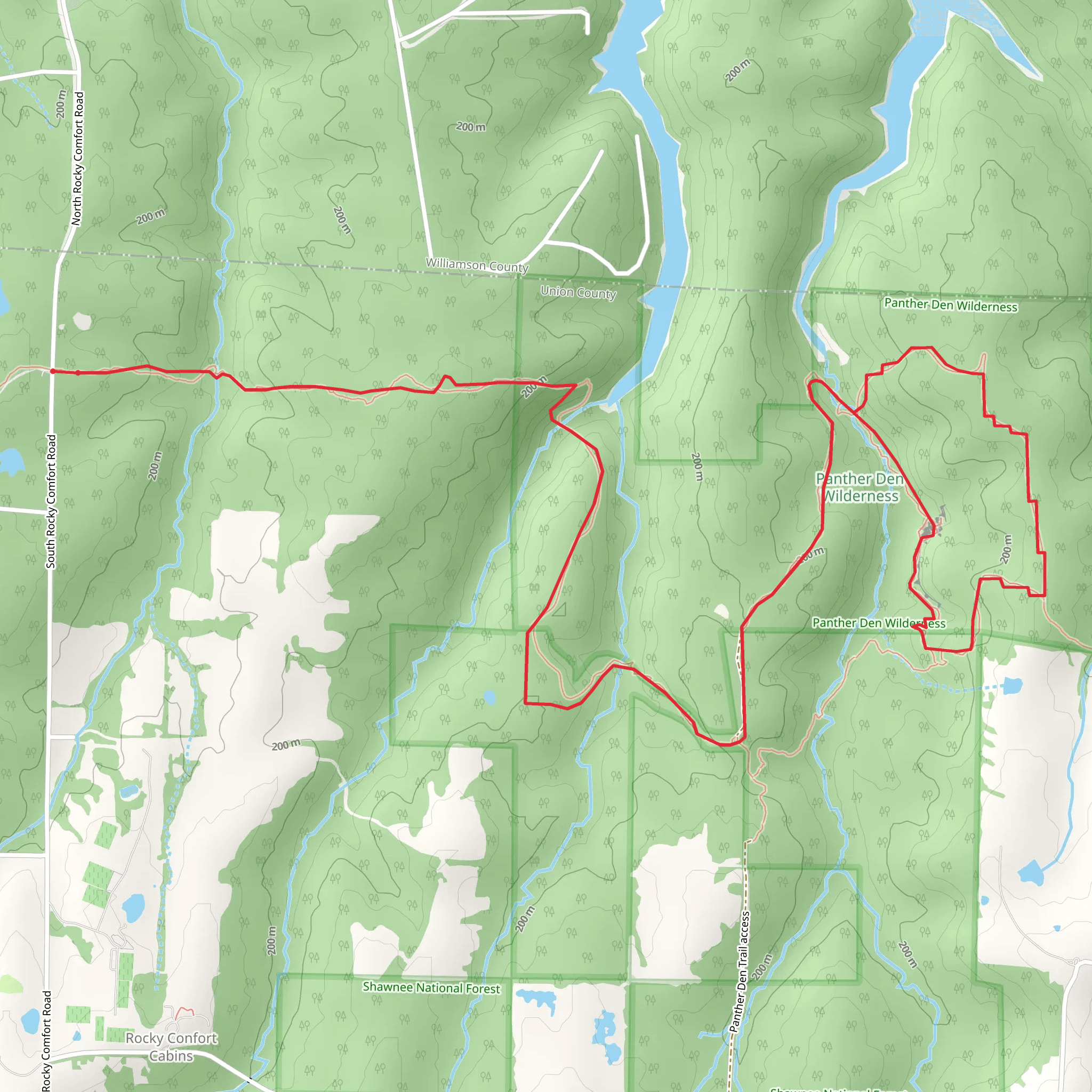 Panther Loop via American Discovery Trail mobile static map