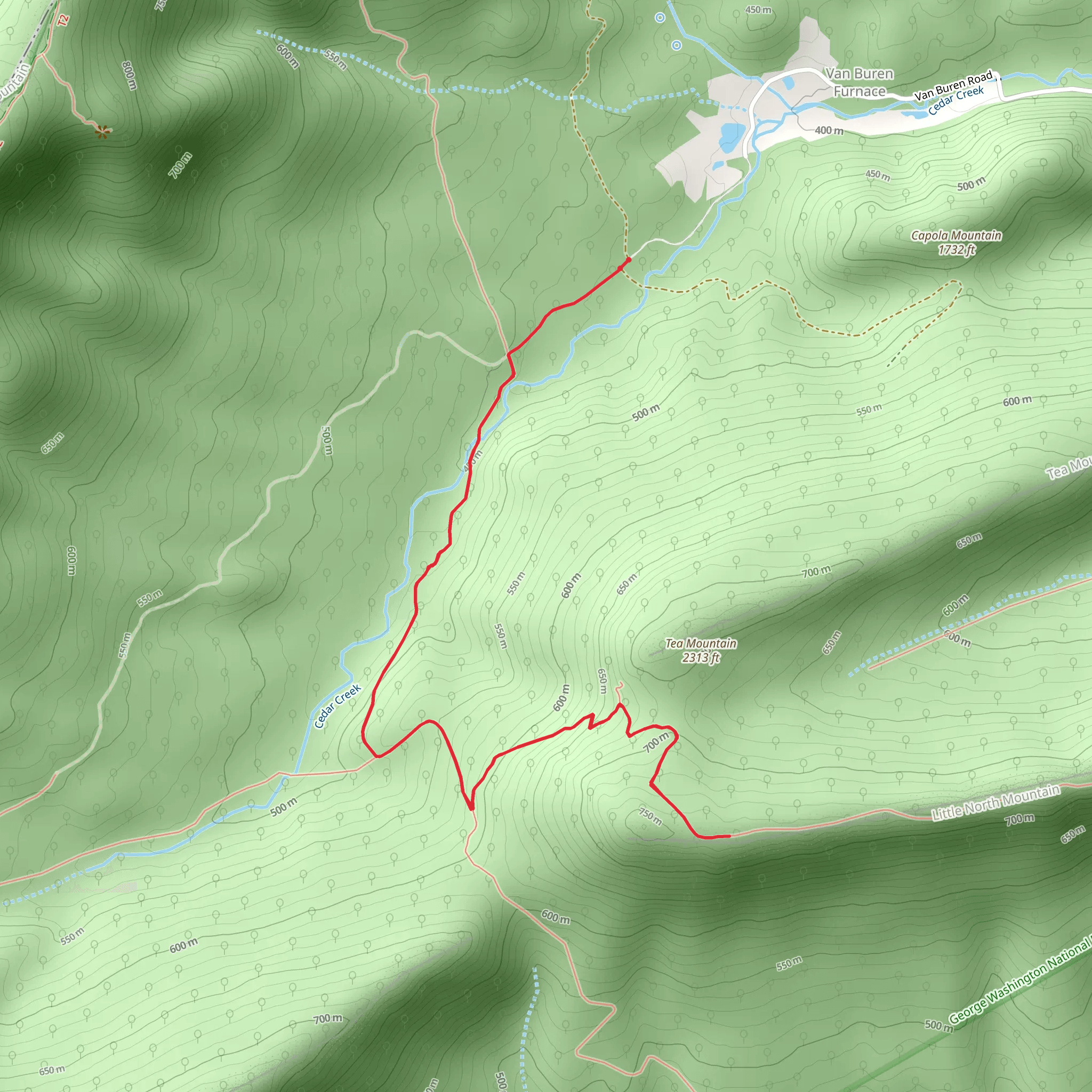 Kepler Overlook via Tuscarora Trail mobile static map