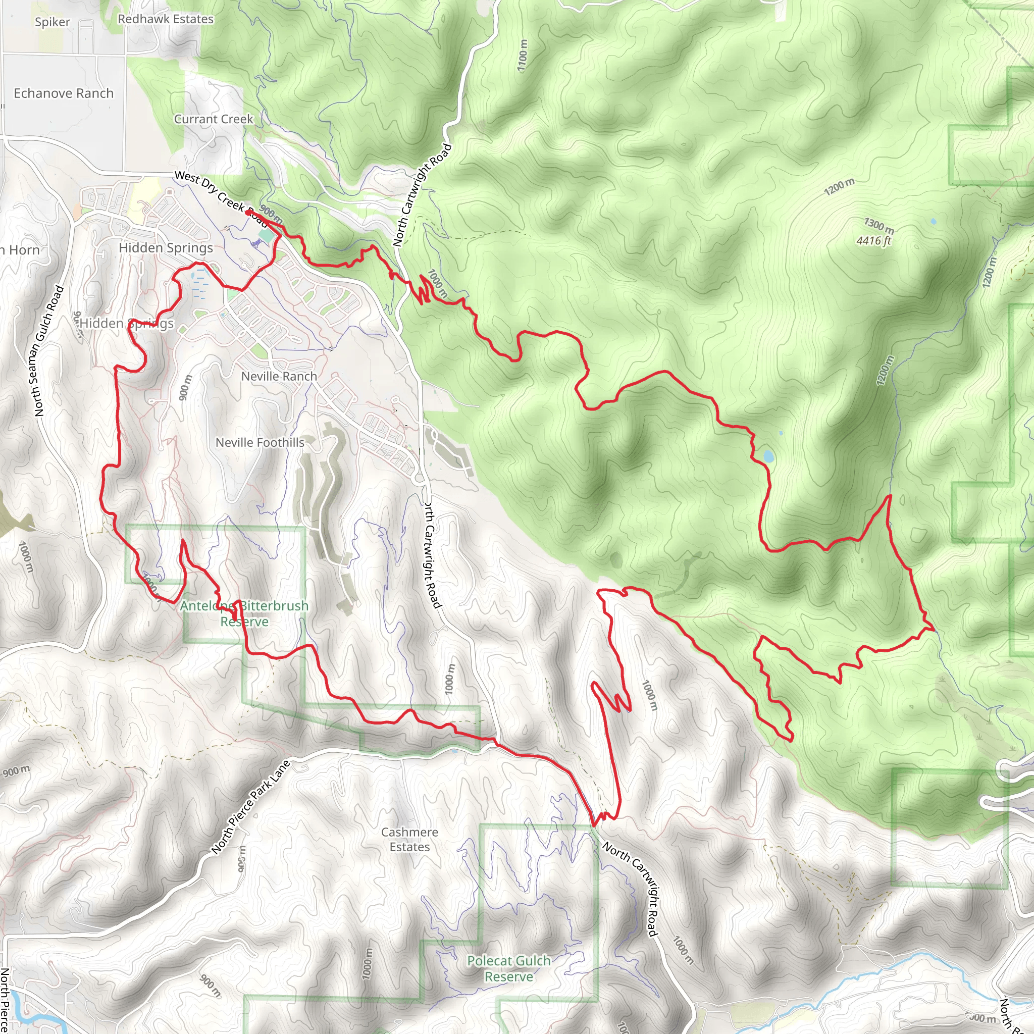 Chukar Butte and Dry Creek Loop mobile static map