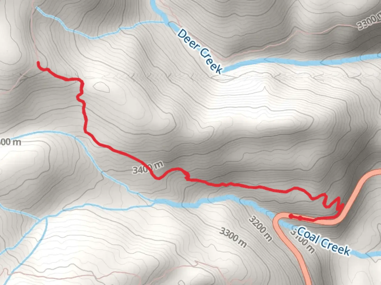 An image depicting the trail Coal Creek Trail from Million Dollar Highway and its surrounding area.