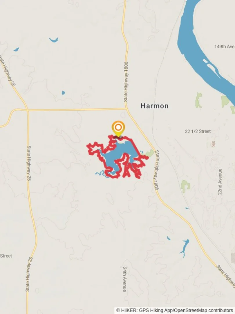 An image depicting the trail Harmon Lake Loop and its surrounding area.