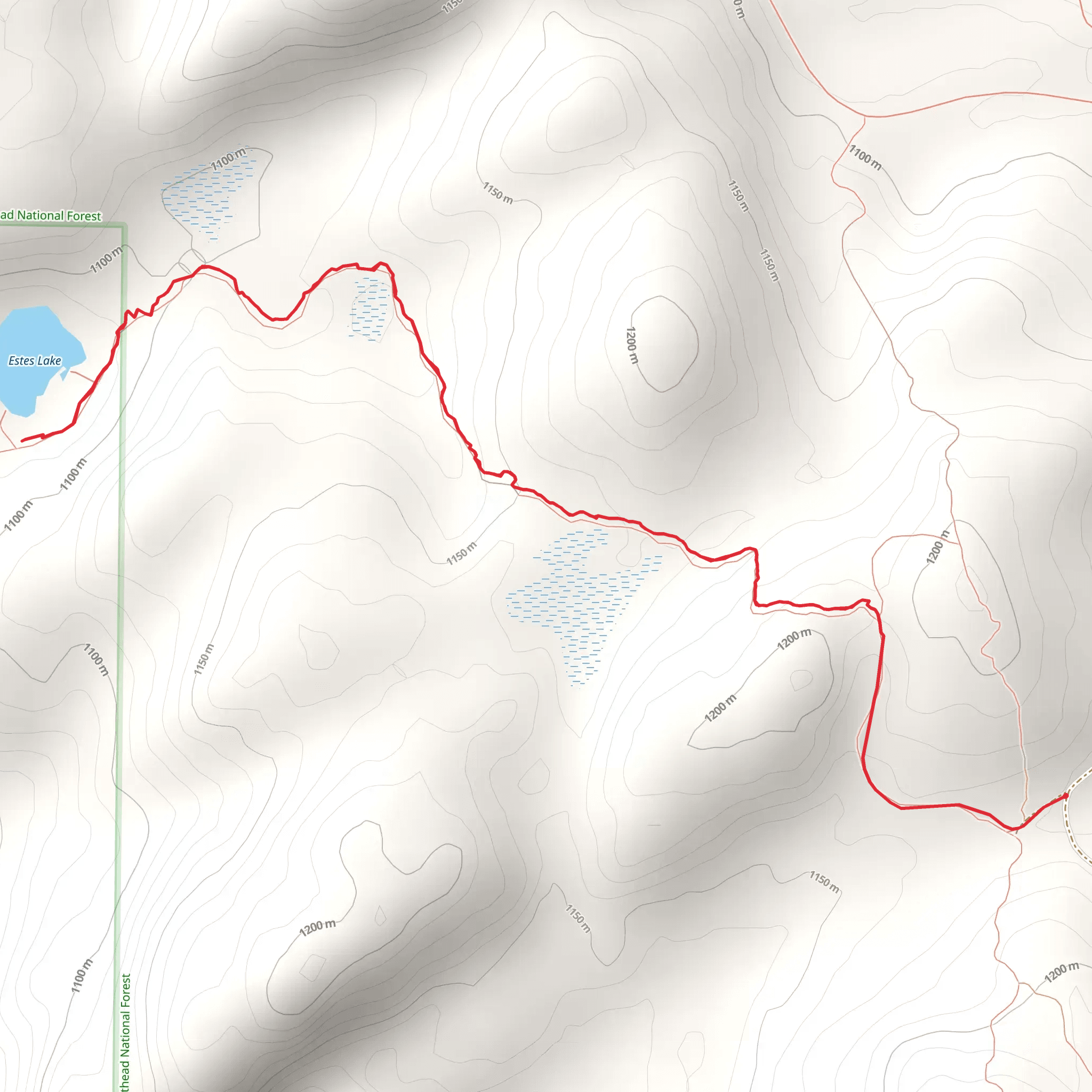Estes Lake Trail mobile static map