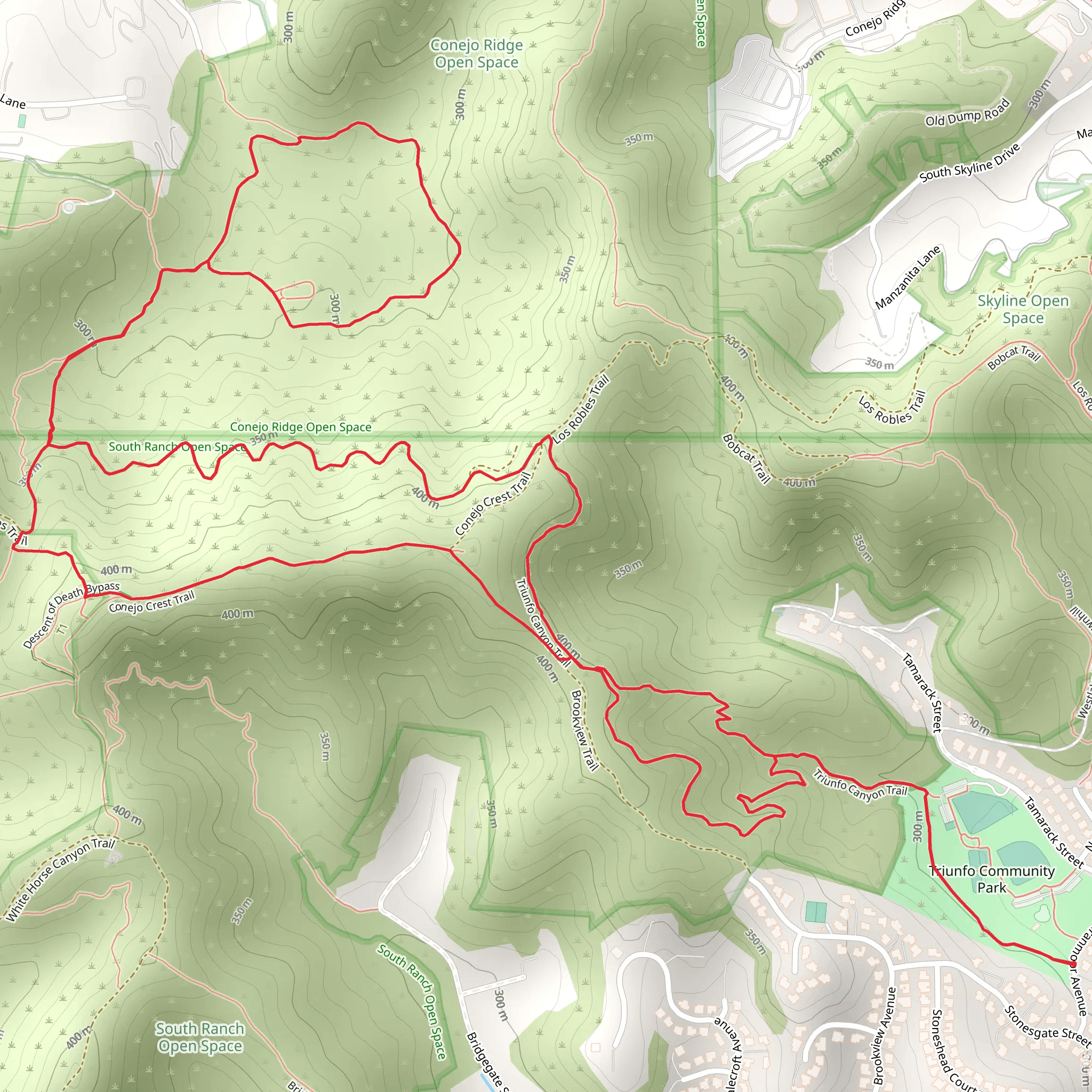 Triunfo Community Park Loop mobile static map