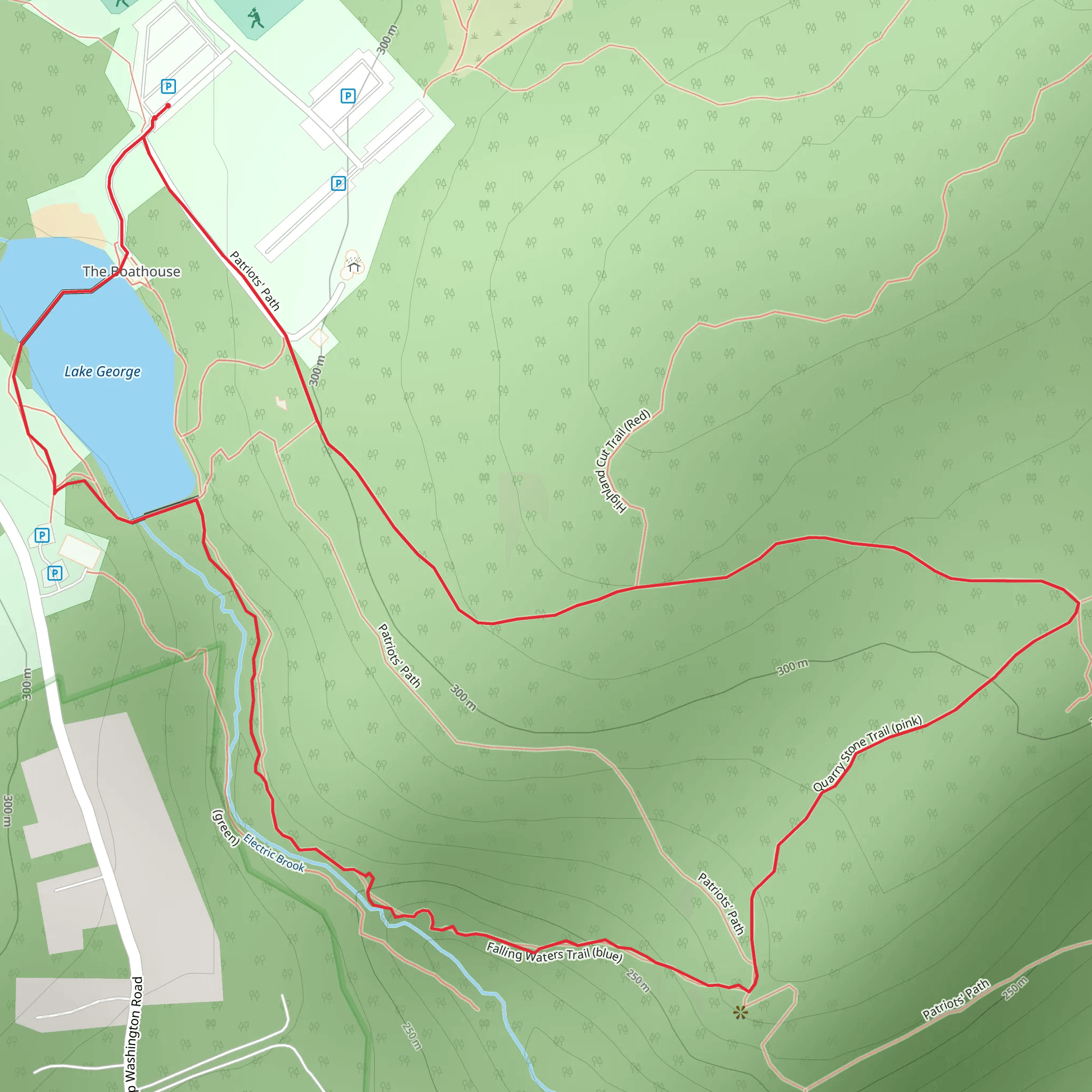 Lake George Loop via Quarry Stone Trail mobile static map