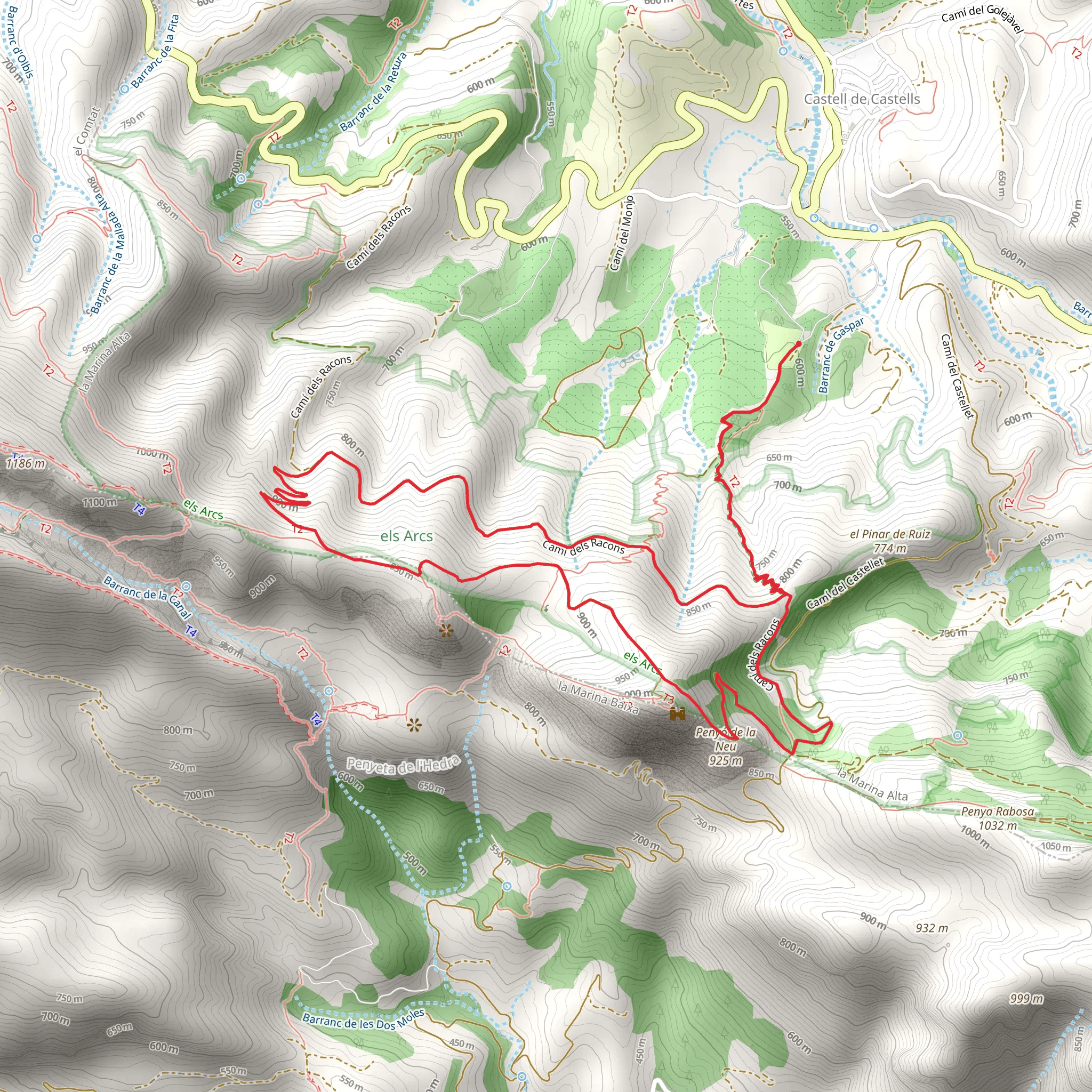 The Castellet PR CV 149 mobile static map