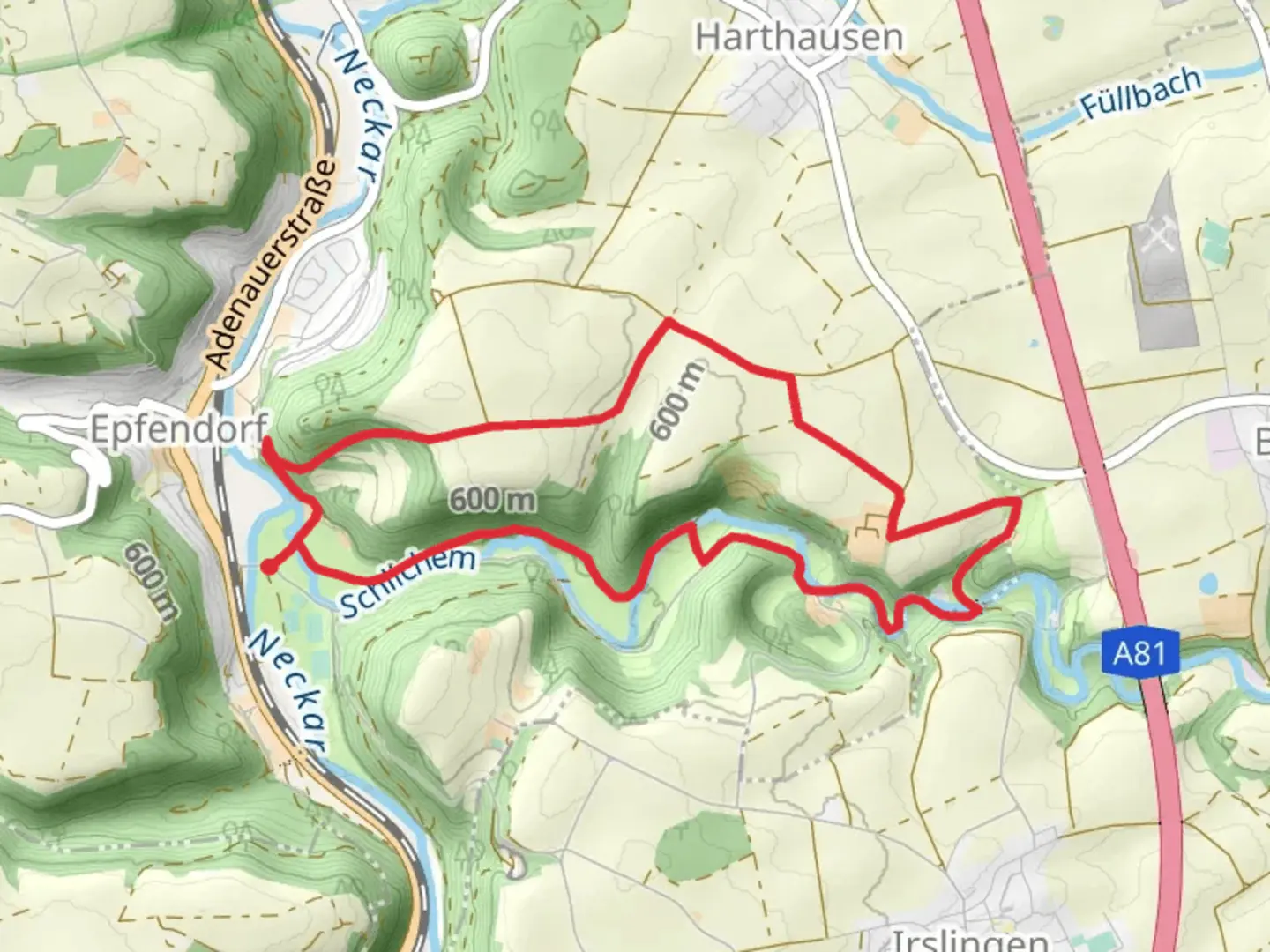An image depicting the trail Schlichemklamm Loop and its surrounding area.