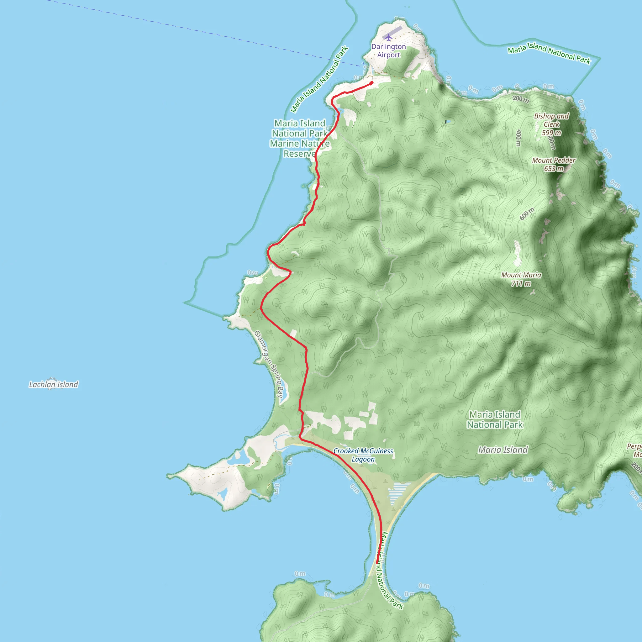 McRaes Isthmus Walk mobile static map