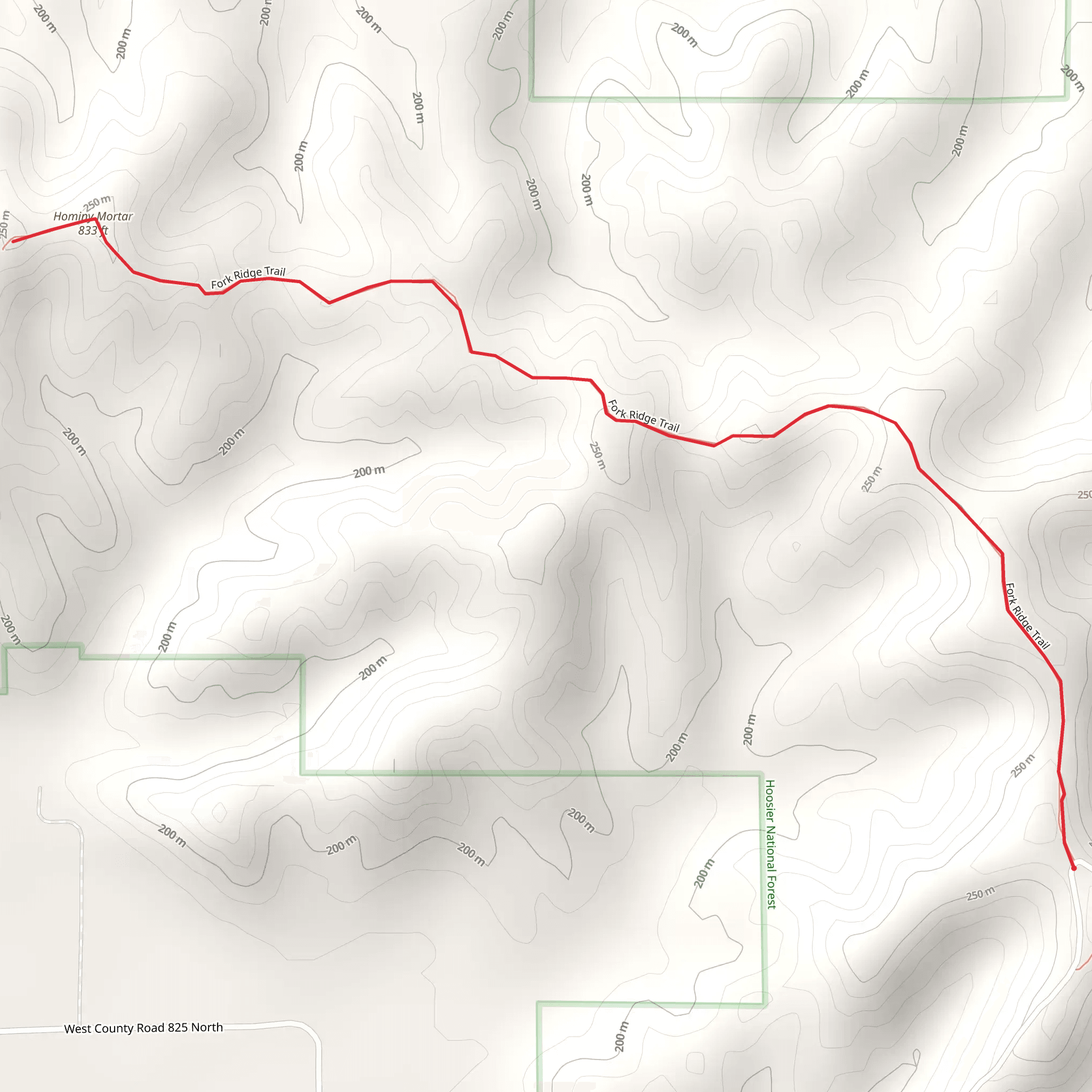 Hominy Mortar via Fork Ridge Trail mobile static map