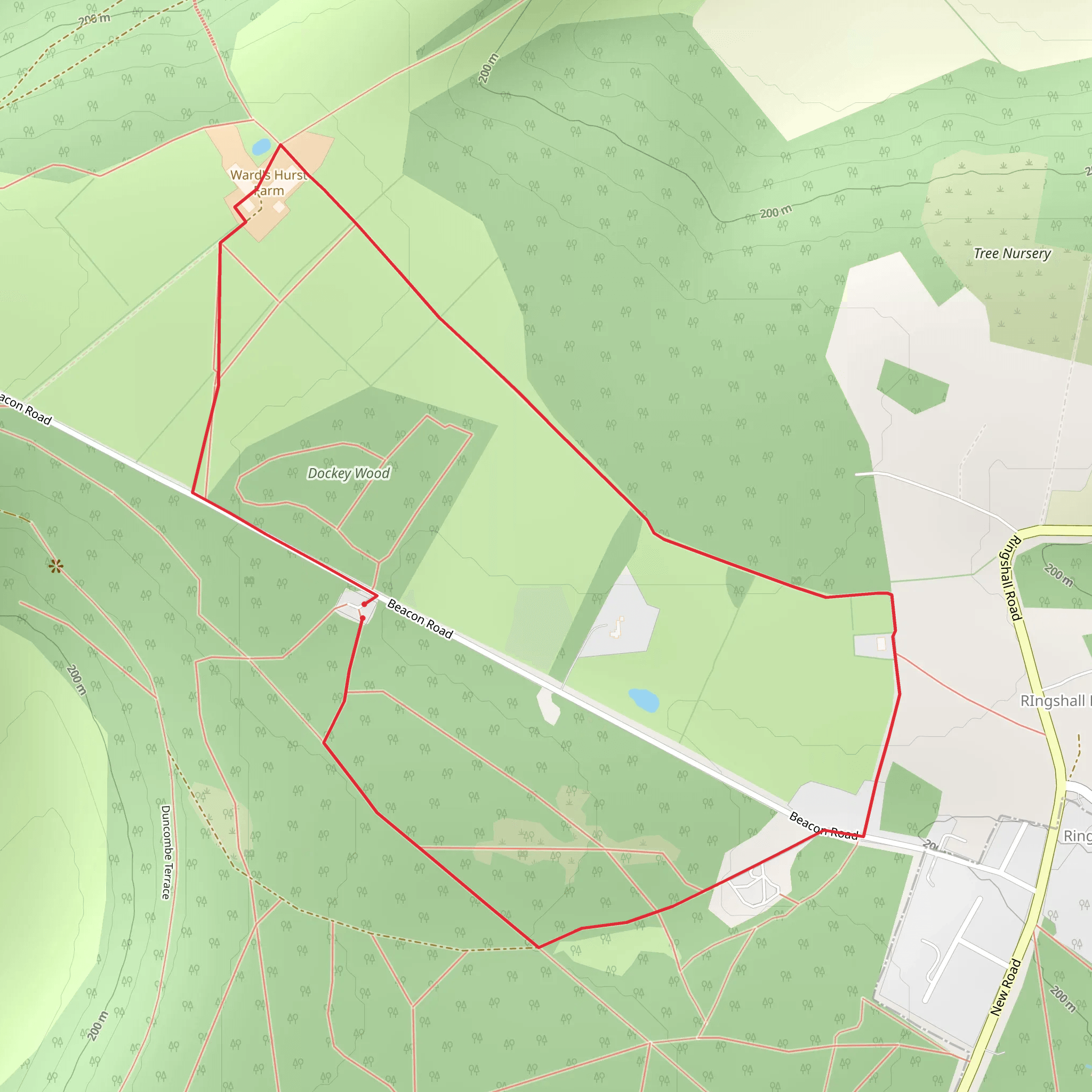 Dockey Wood Loop mobile static map