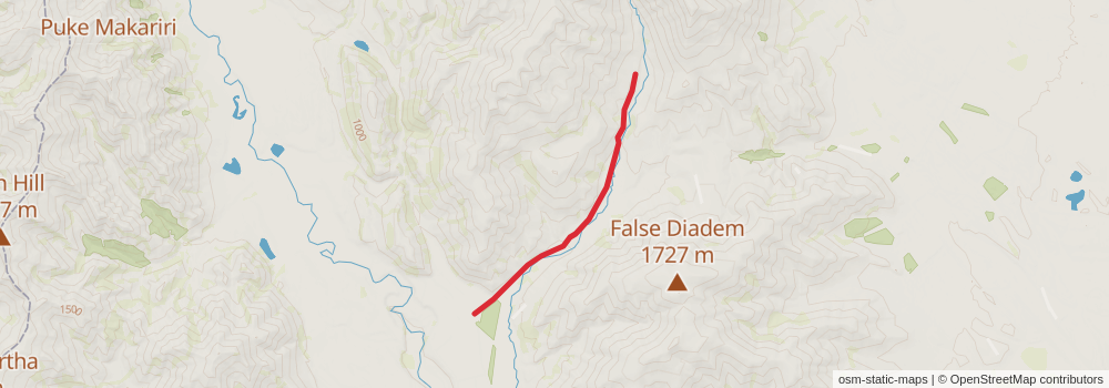 Te Araroa South Island stage 55 Map