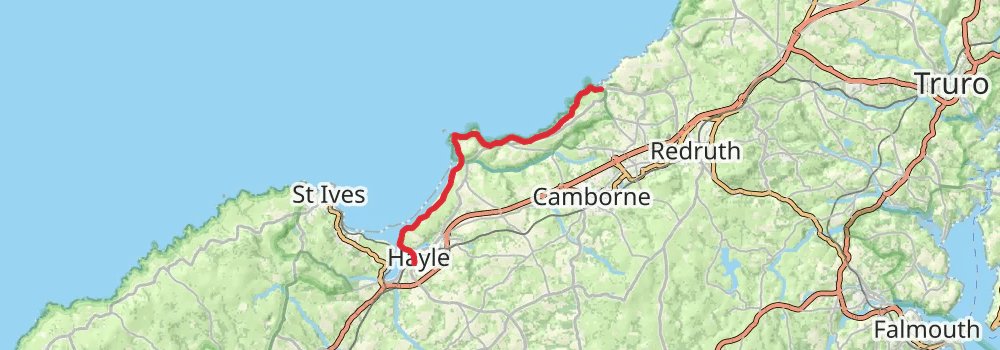 South West Coast Path stage 19 Map