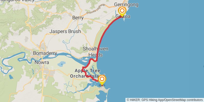 The Great South Coast Walk stage 8 Map