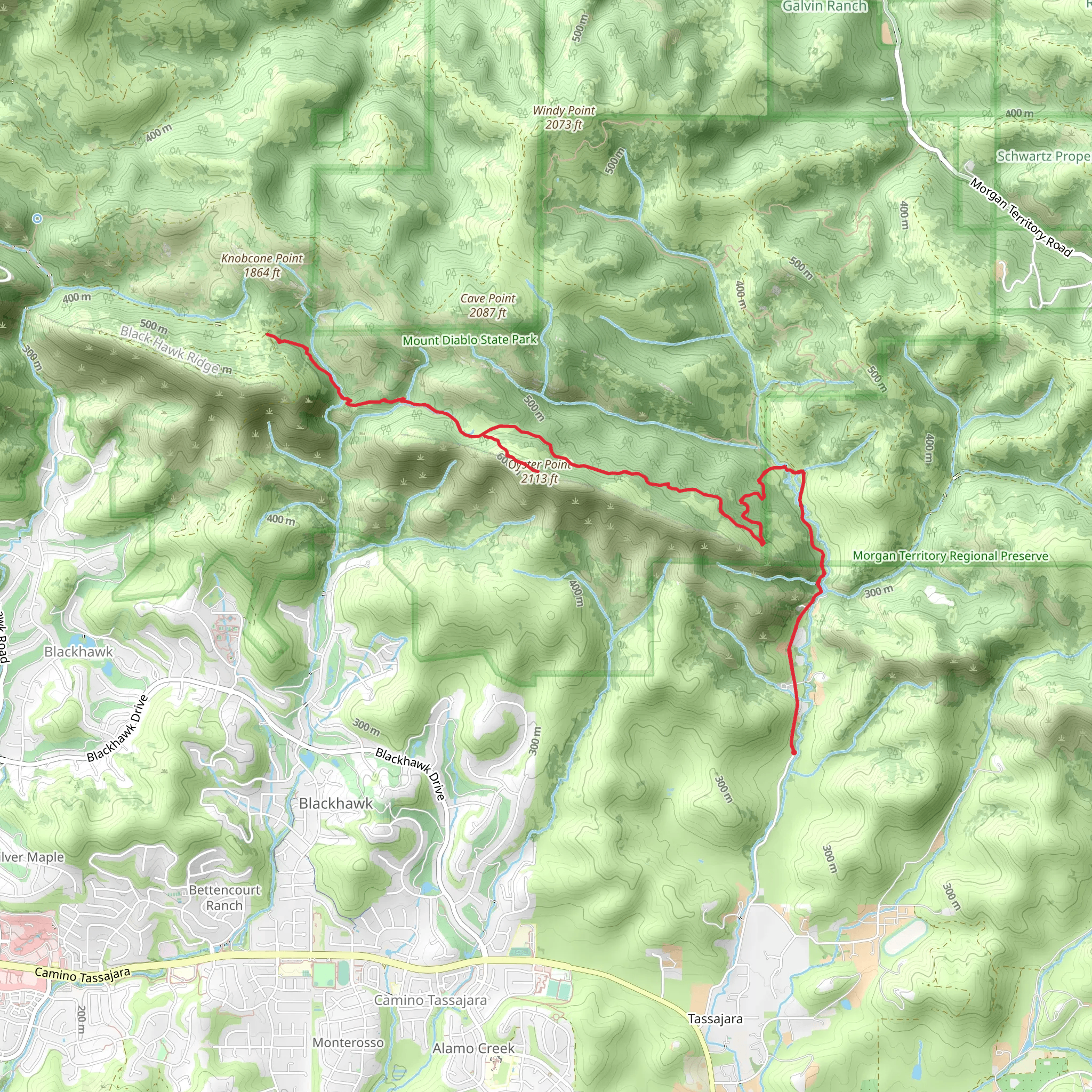 Oyster Point Trail mobile static map