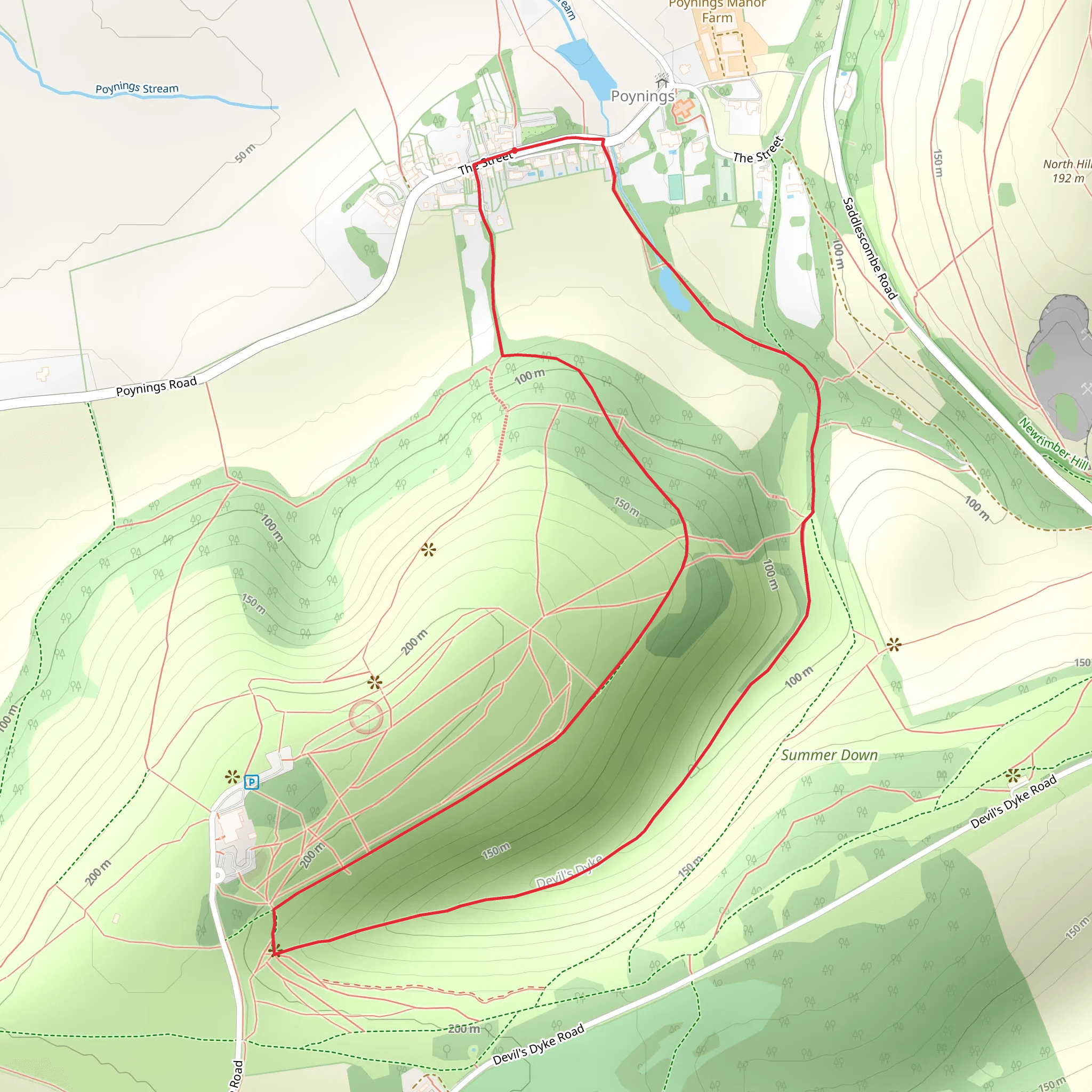 Devil's Dyke Loop mobile static map