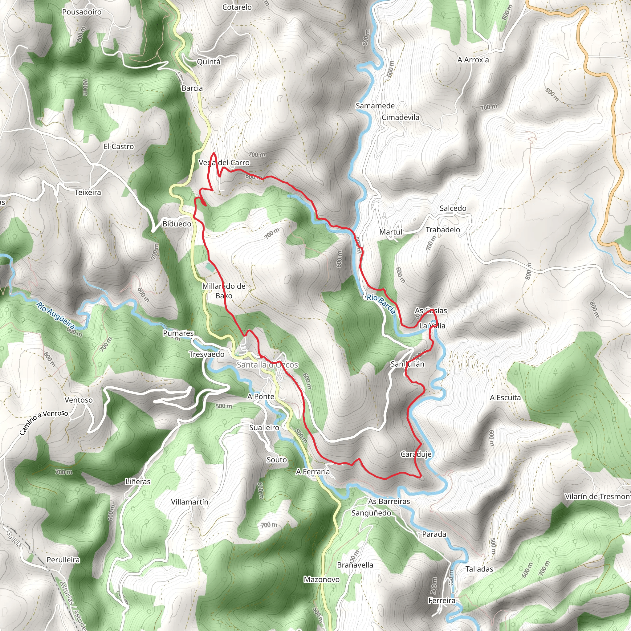 Route of Forcon de los Ríos PR AS 119 mobile static map