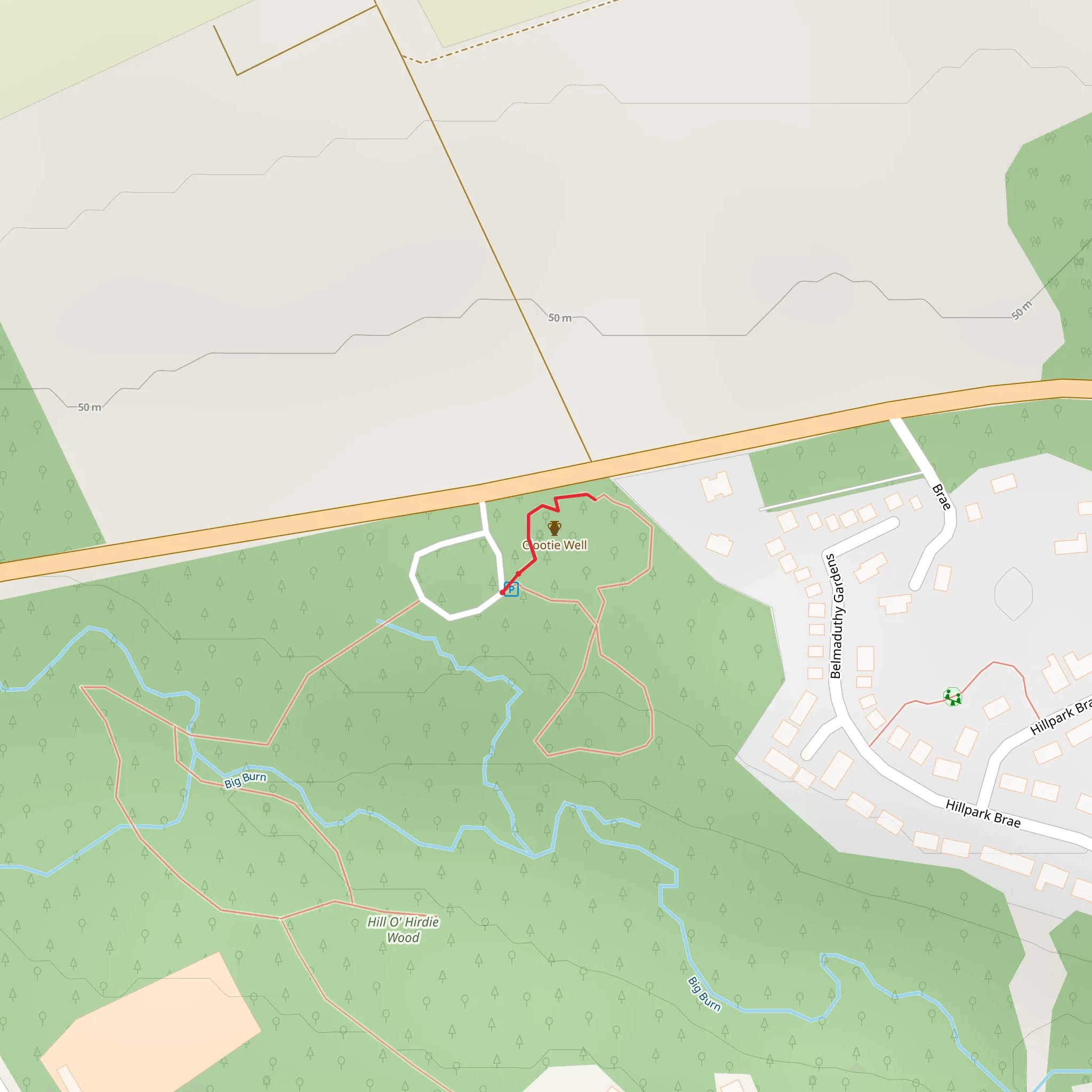 Clootie Well Trail mobile static map