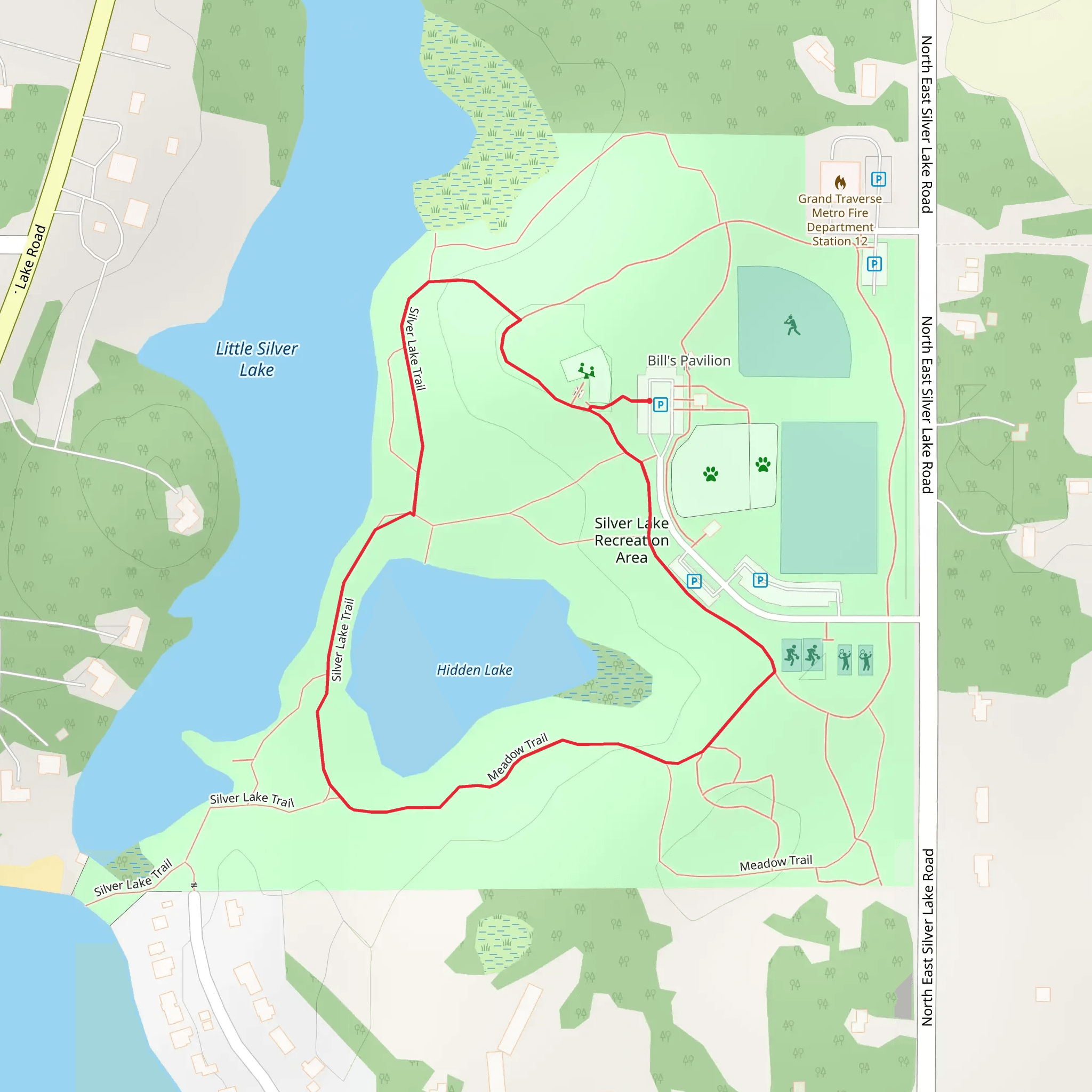 Hidden Lake Loop mobile static map