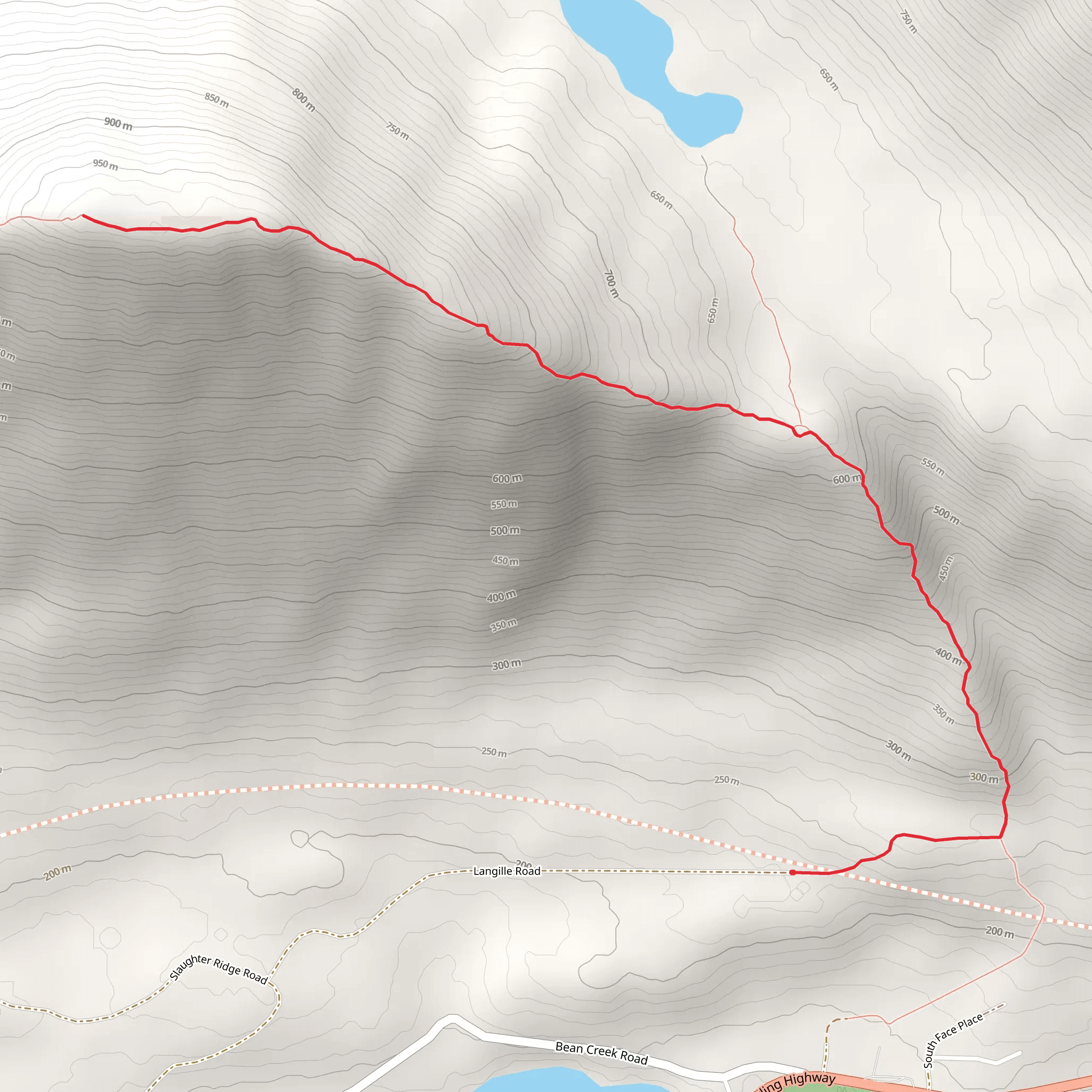 Slaughter Ridge from Kenai Lake mobile static map