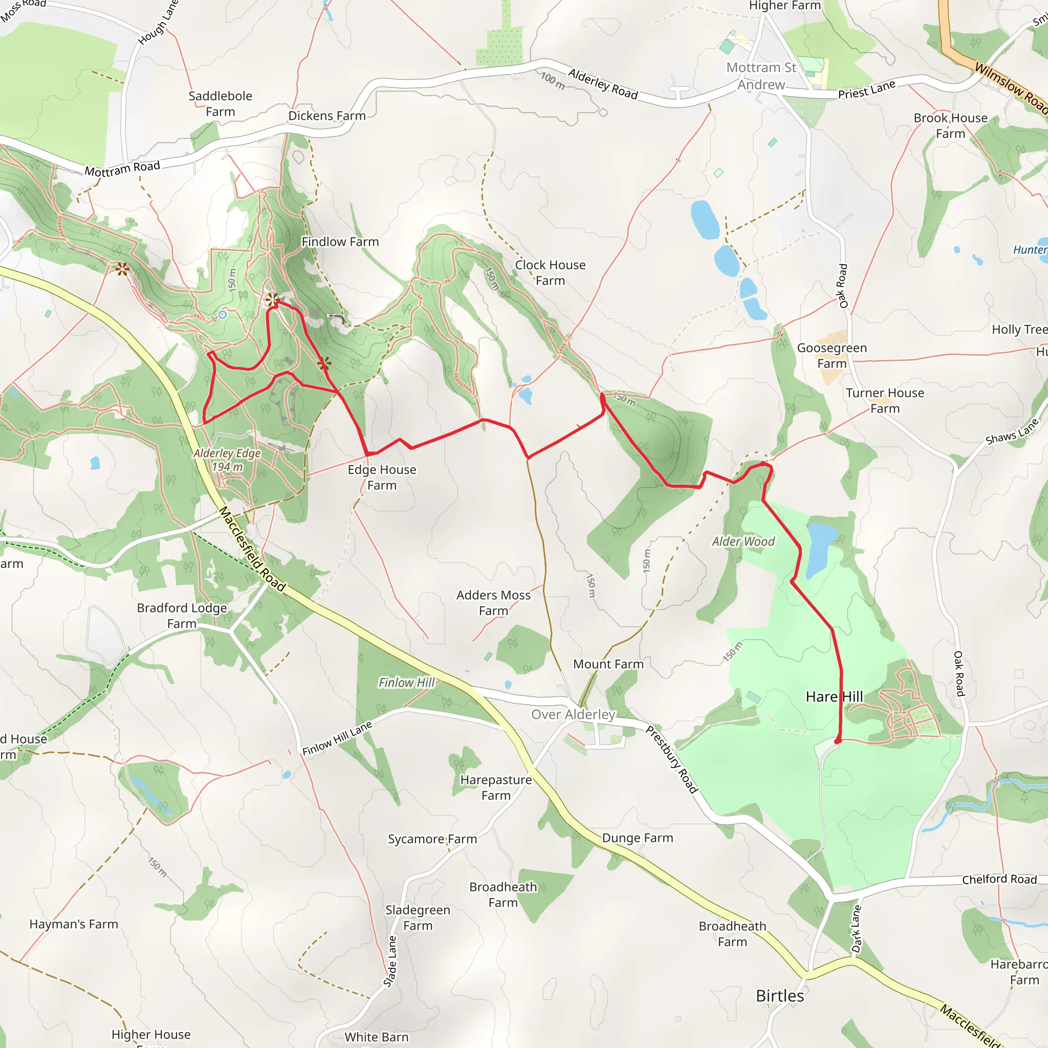 Hare Hill Walk mobile static map