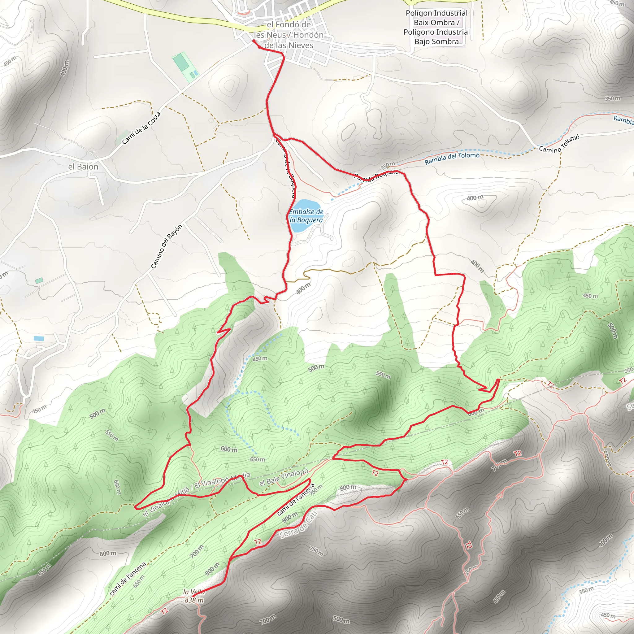 Els Evangelistes Trail PR CV 279 mobile static map