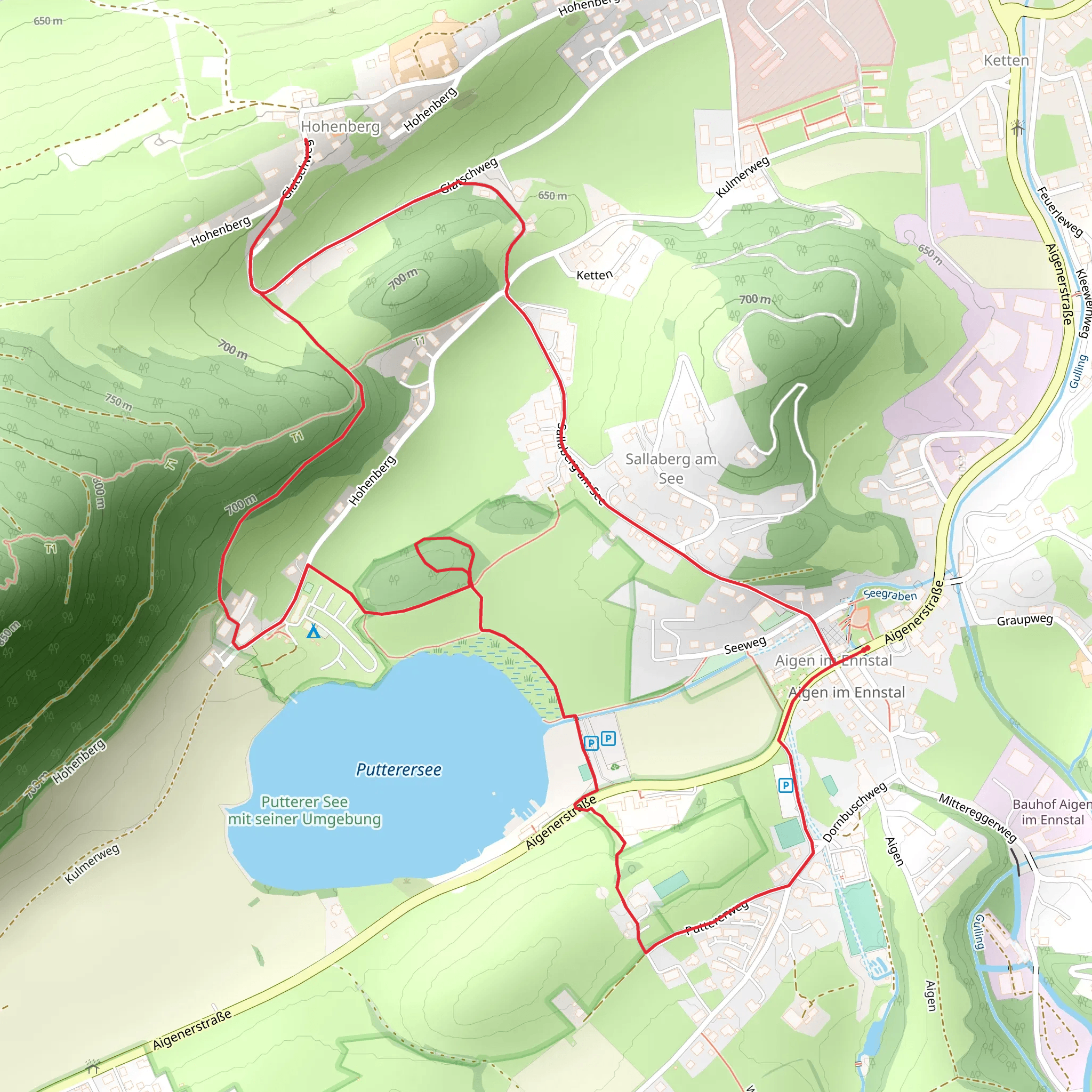 Wünschelrutenway mobile static map