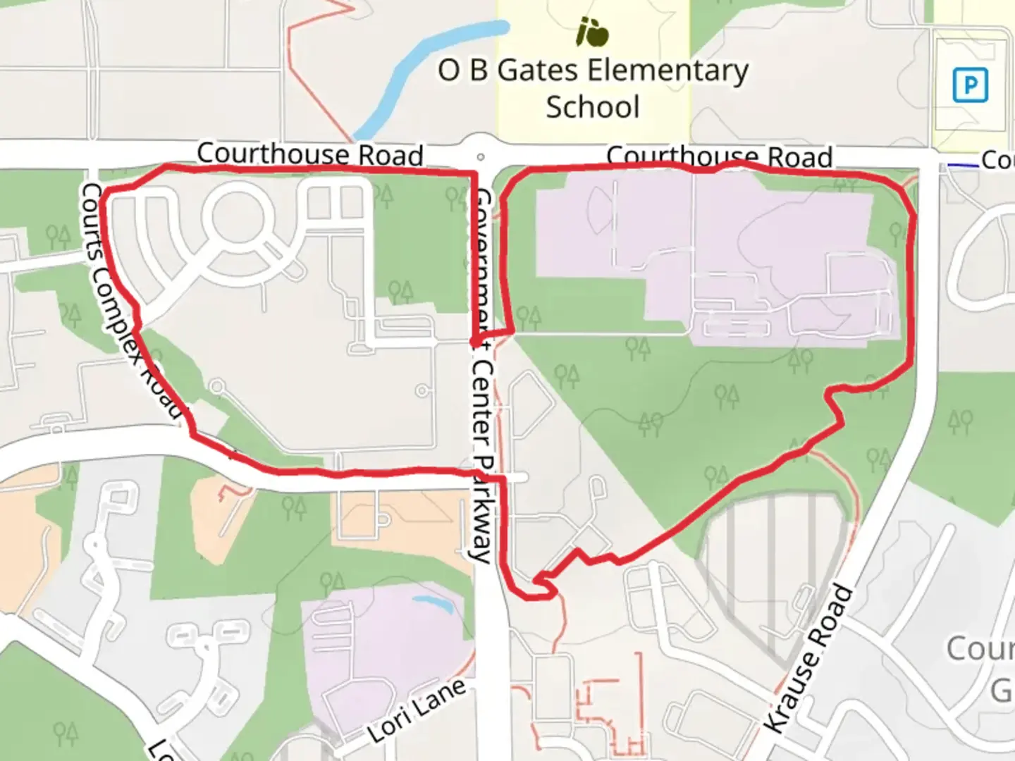 An image depicting the trail Chesterfield Loop and its surrounding area.