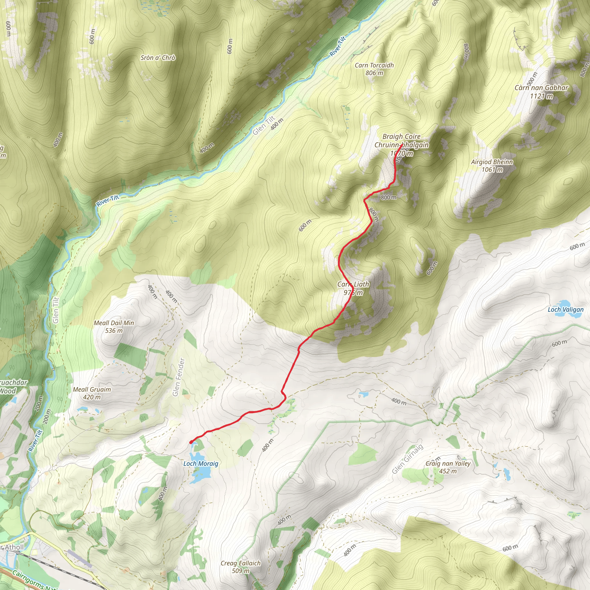 Bràigh Coire Chruinn - Bhalgain mobile static map