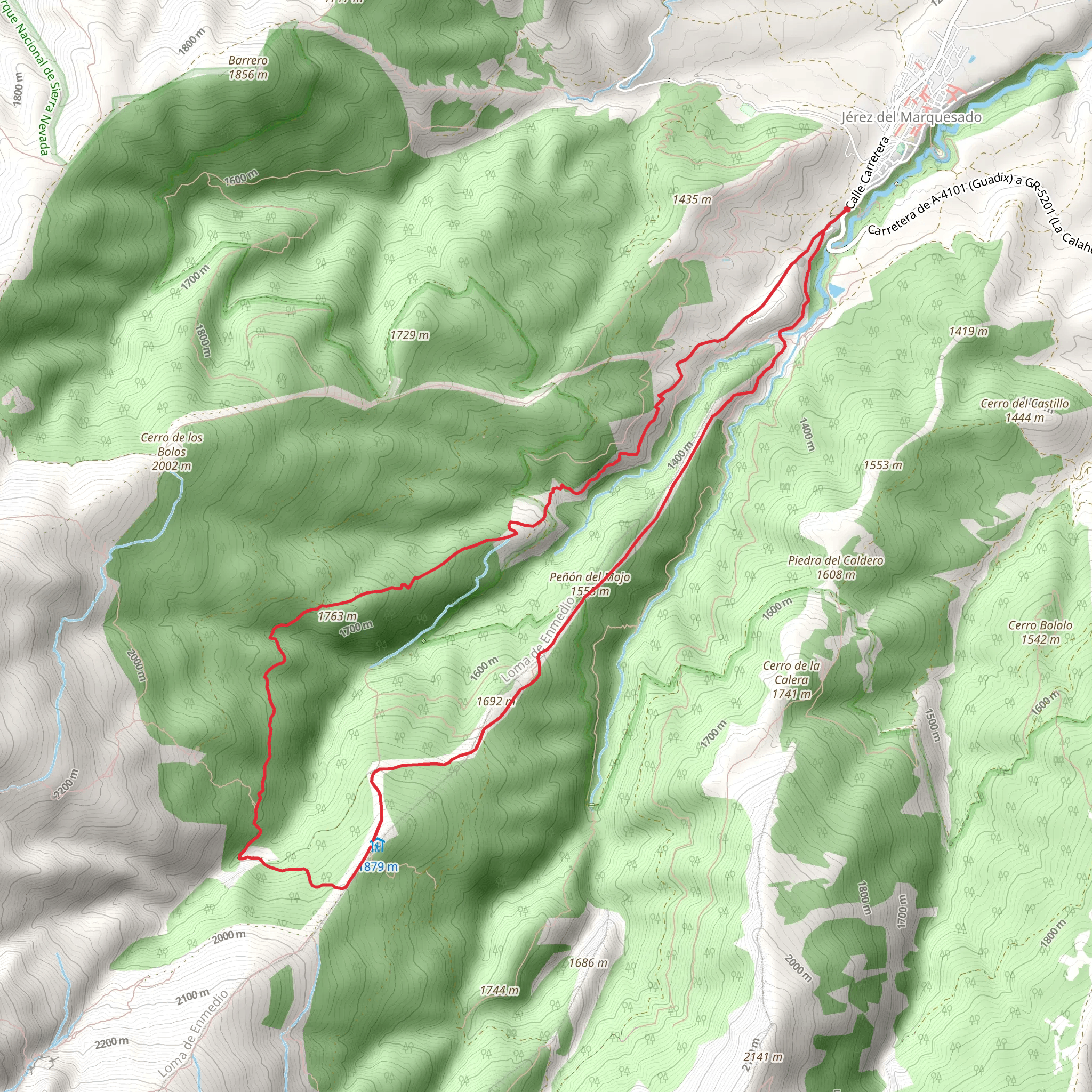 PR A31 Jérez del Marquesado - Postero Alto mobile static map