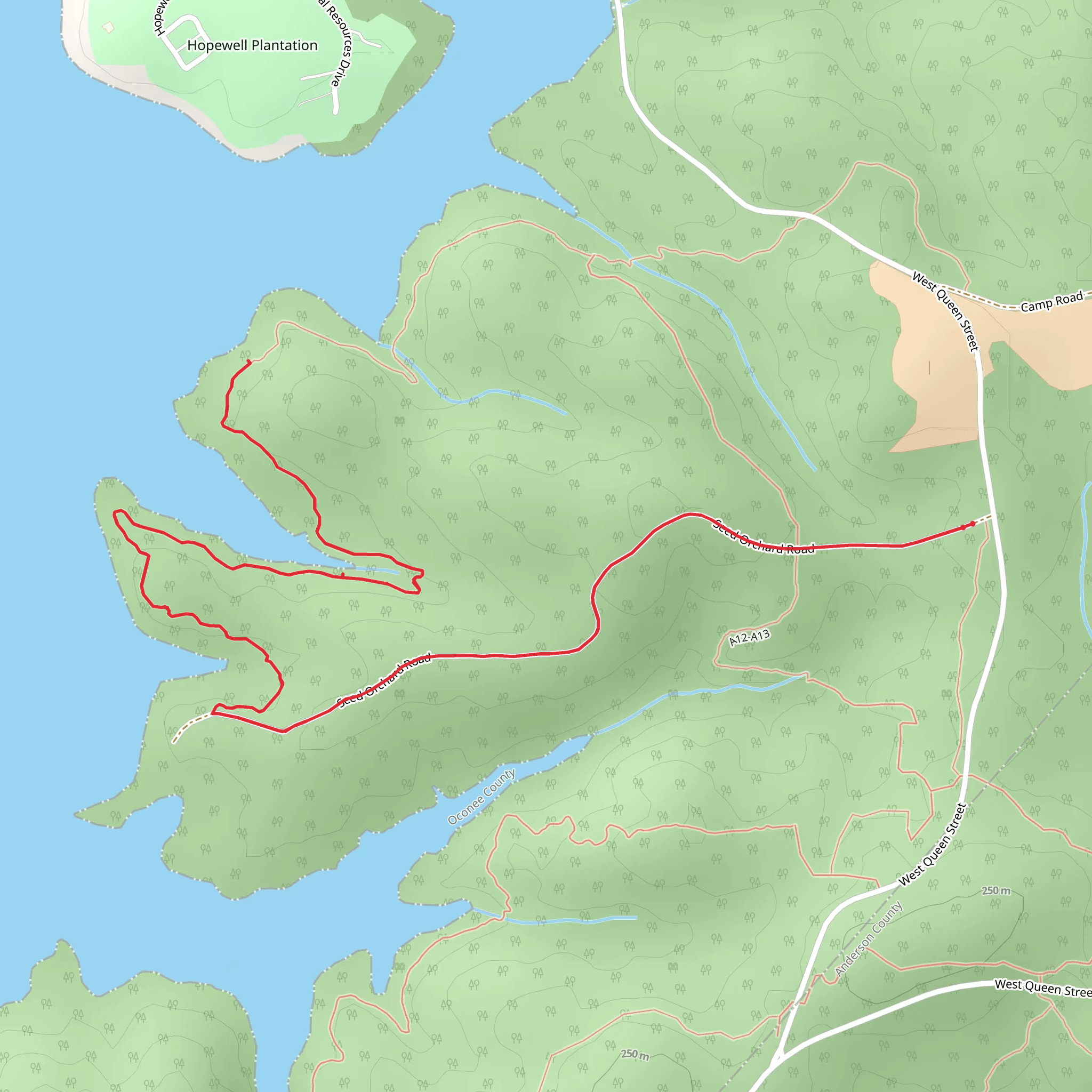 Seed Orchard Road Trail mobile static map