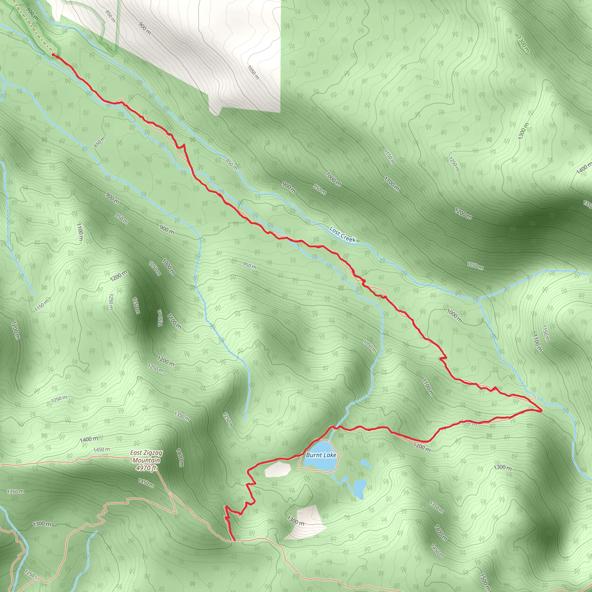 Burnt Lake North Trail mobile static map