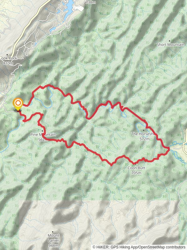 Pine Mountain via Rabbit Creek and Abrams Falls Loop Trail