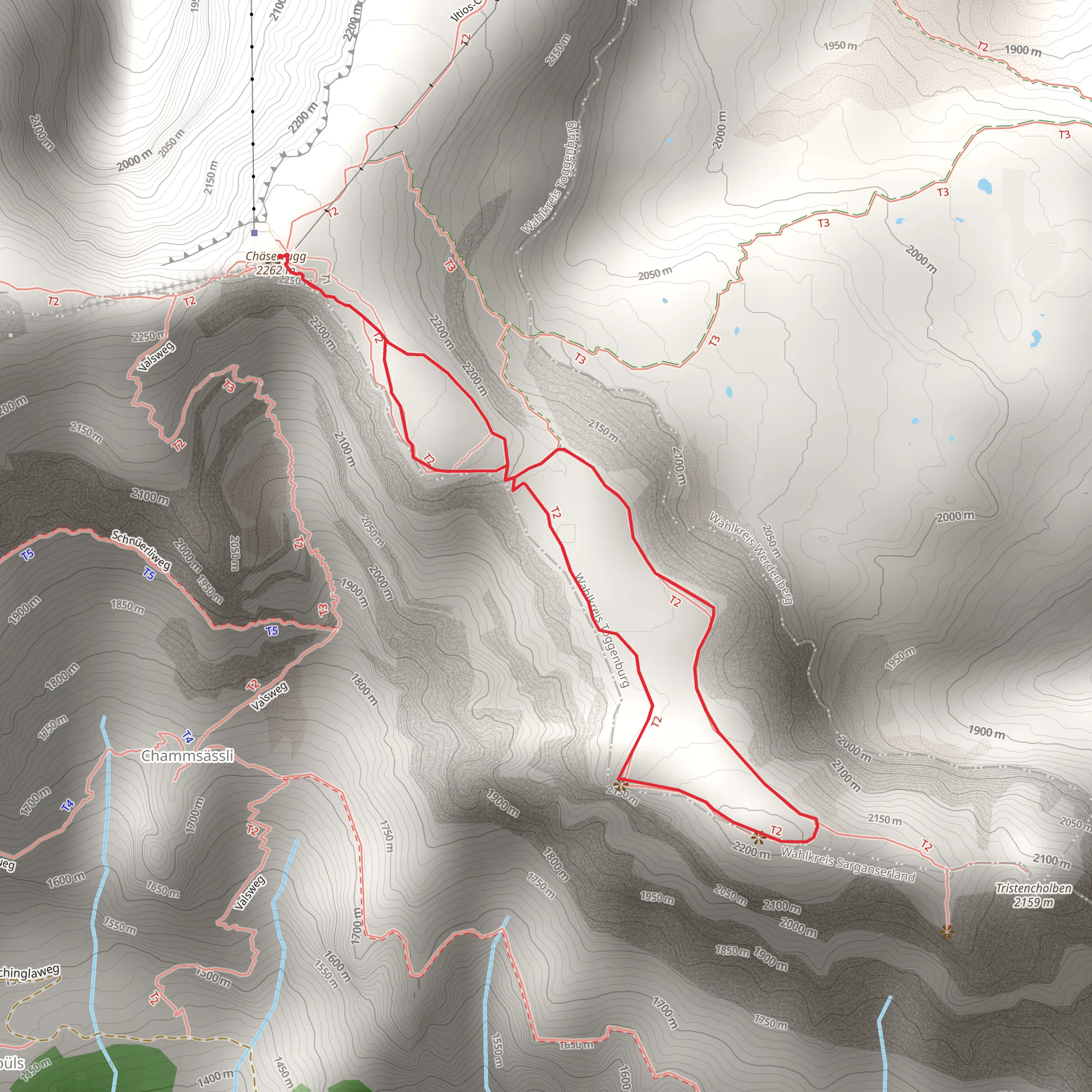 Chäserrugg and the Churfirsten mobile static map