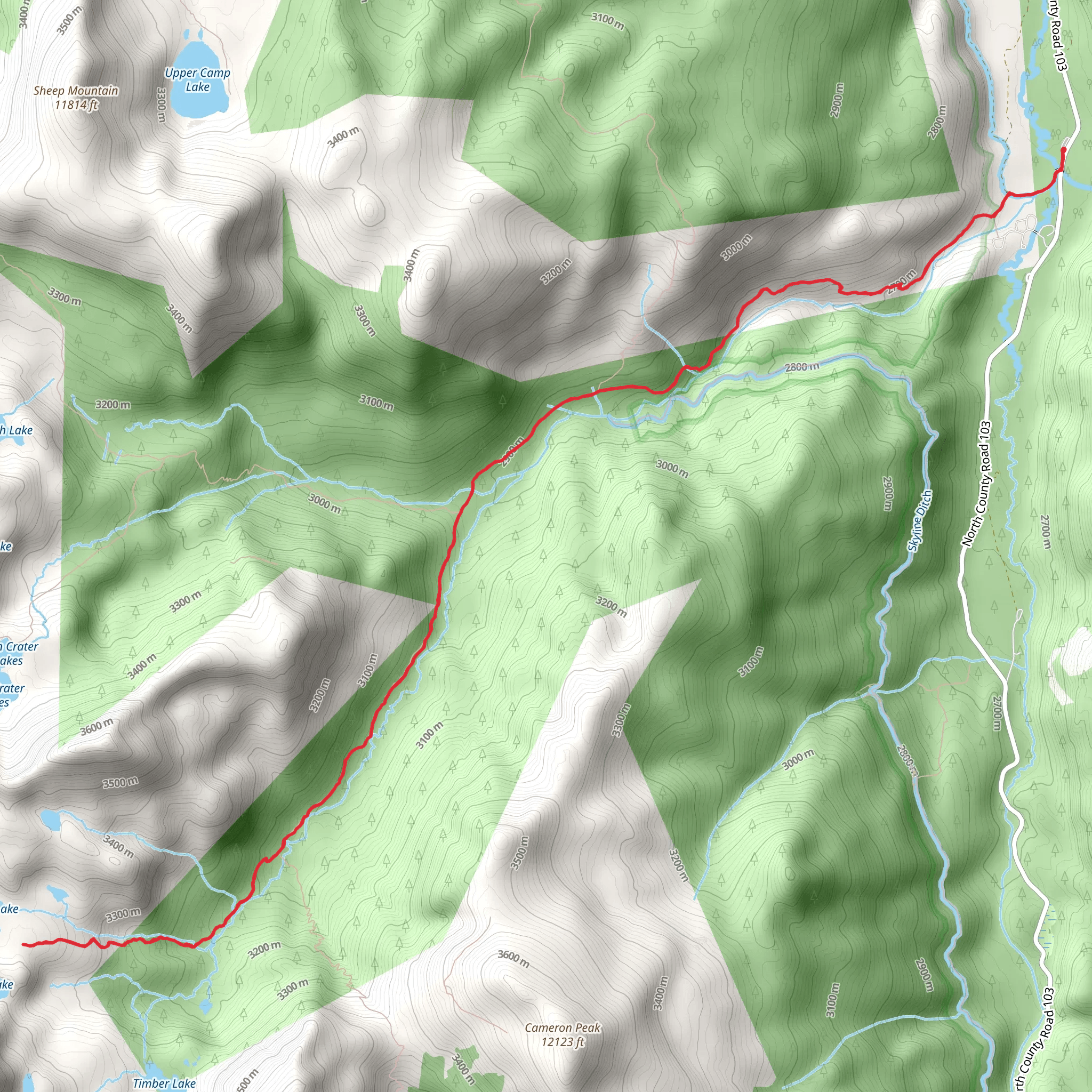 West Branch Trail mobile static map
