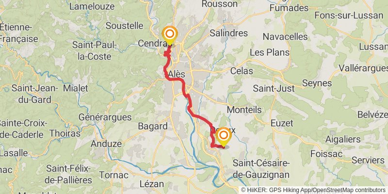 GR 700 - Regordane Way stage 5 Map