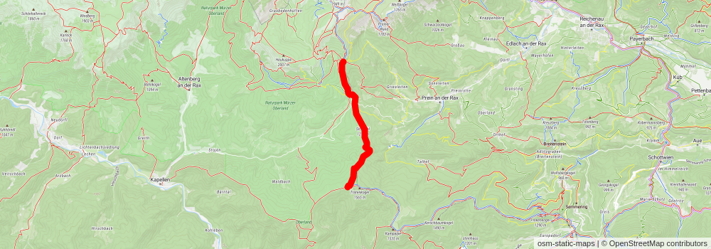 Glacier to Wine North Route Karl Ludwig Haus - Mürzzuschlag stage 2 Map