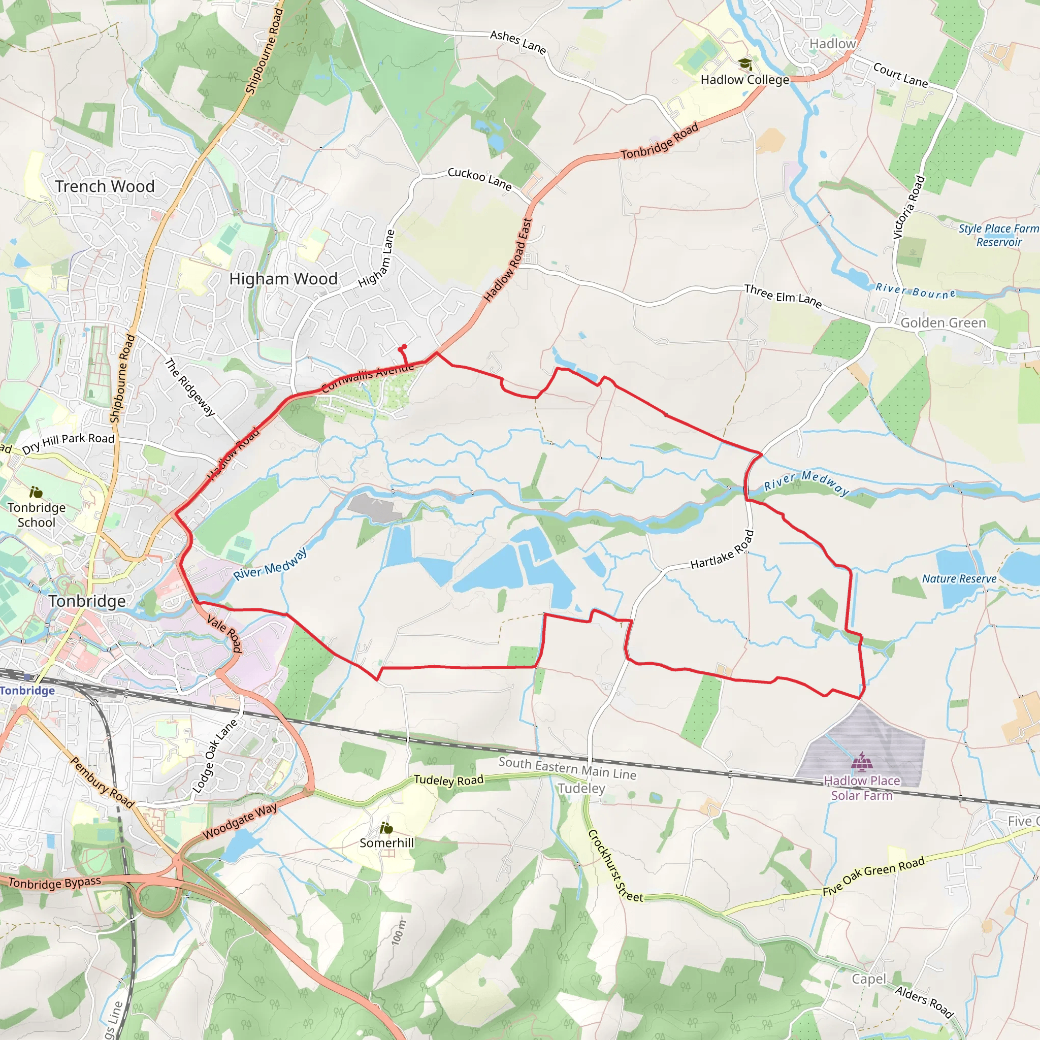 Tudeley Hale Loop Walk mobile static map