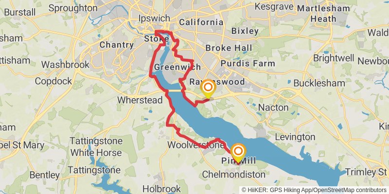 Stour and Orwell Walk stage 2 Map