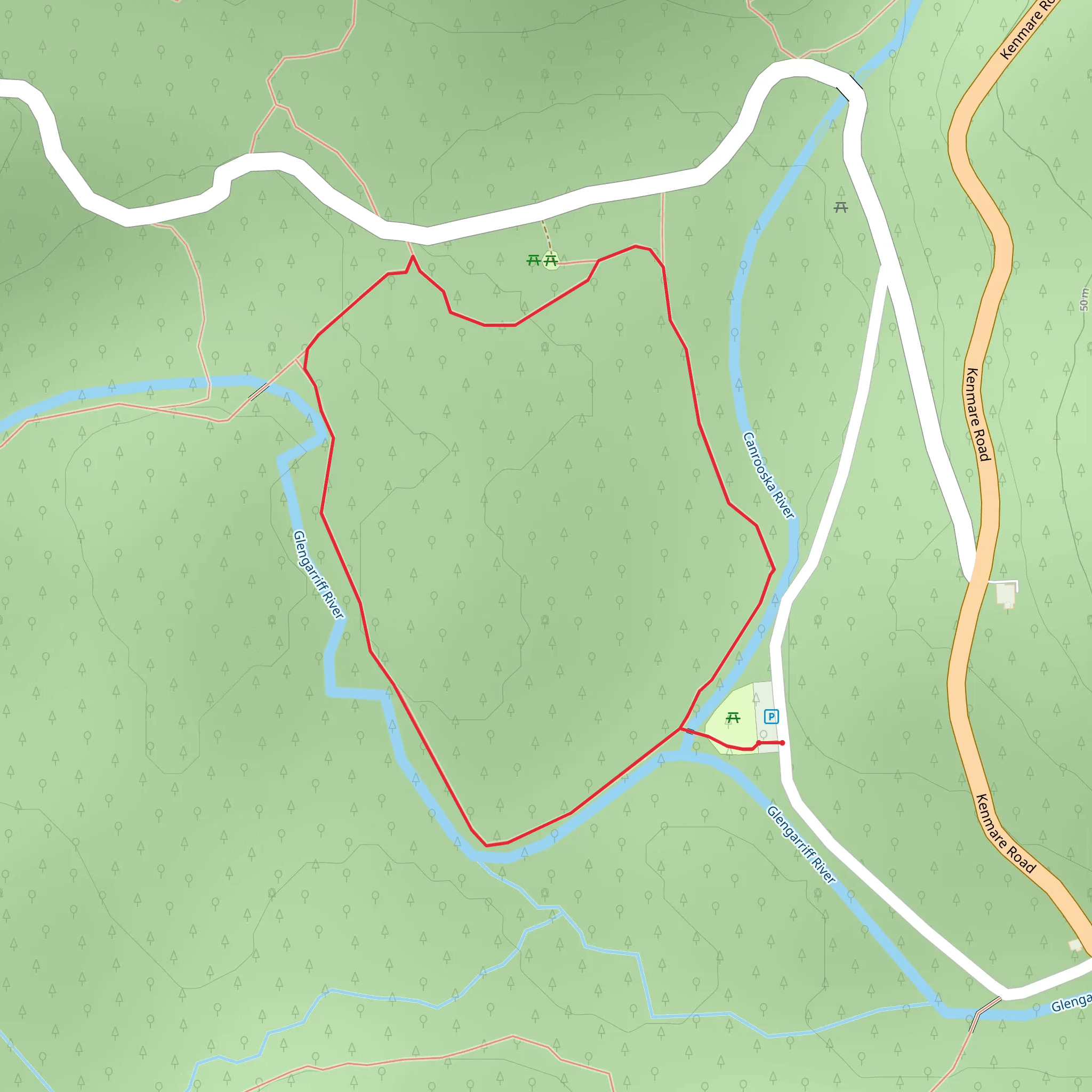Glengarriff Nature Reserve - River Walk mobile static map