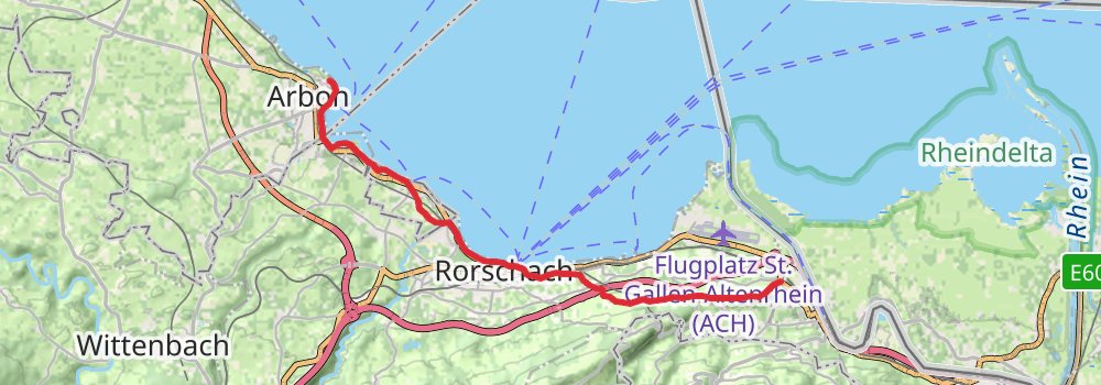 Bodensee-Rundwanderweg stage 8 Map