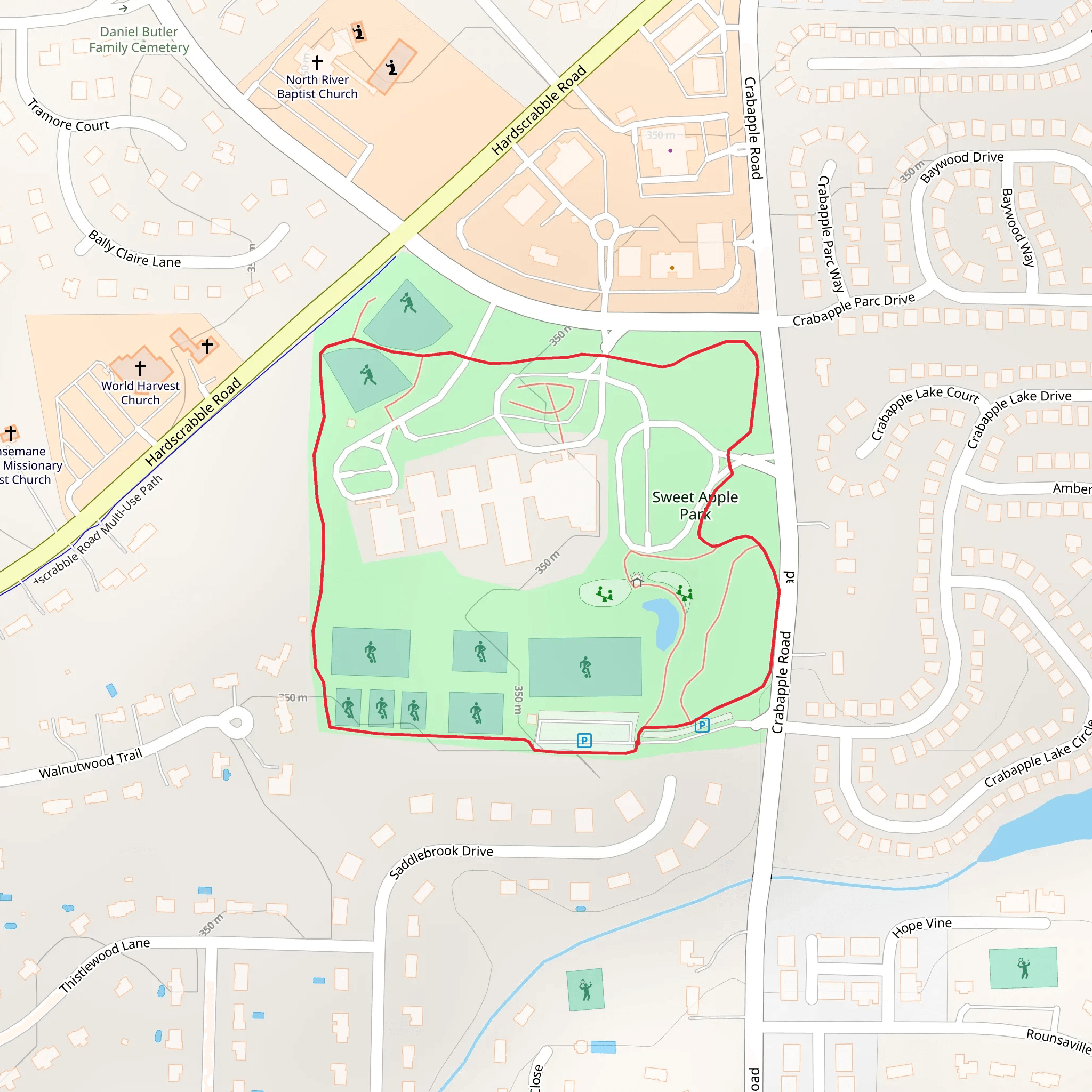Sweet Apple Park Loop mobile static map