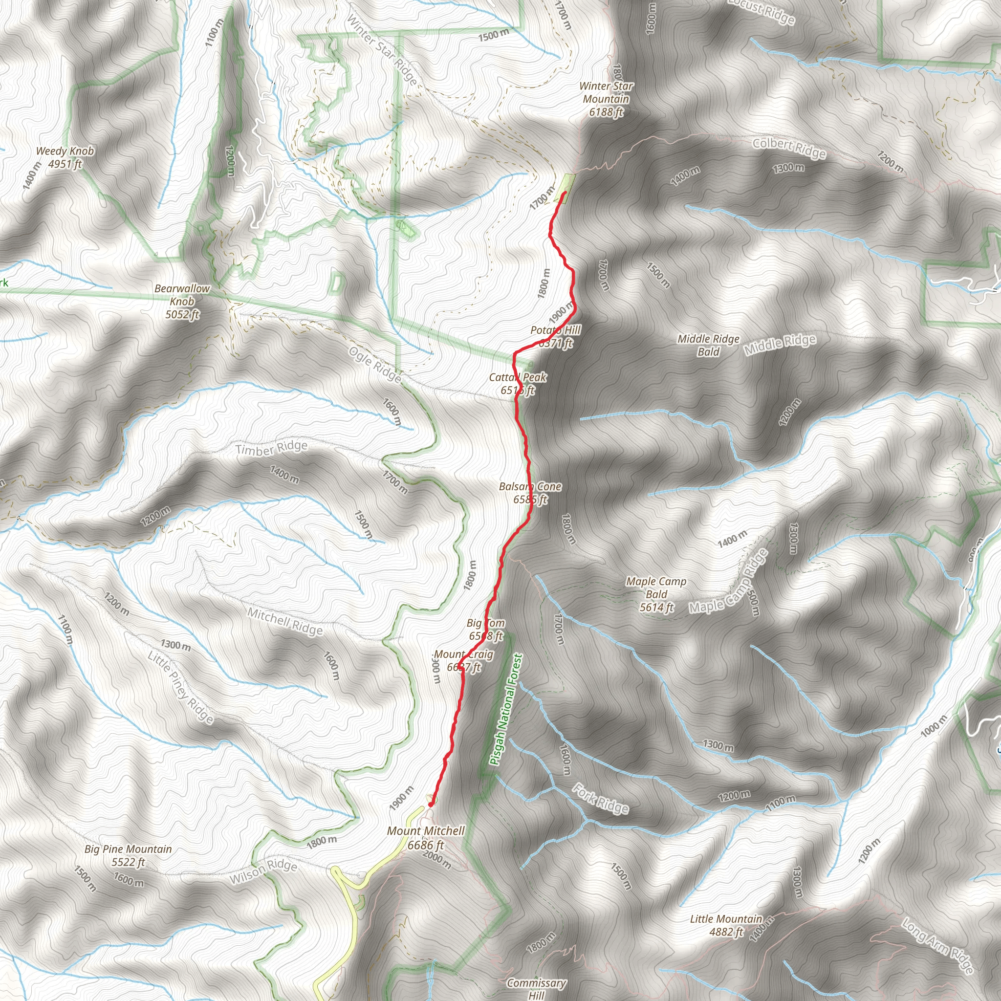 Deep Gap Trail mobile static map