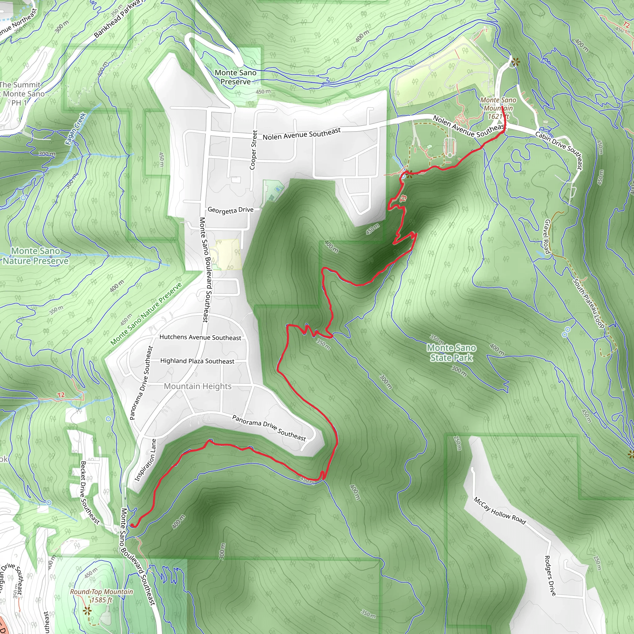 Arrowhead and North Plateau Loop mobile static map