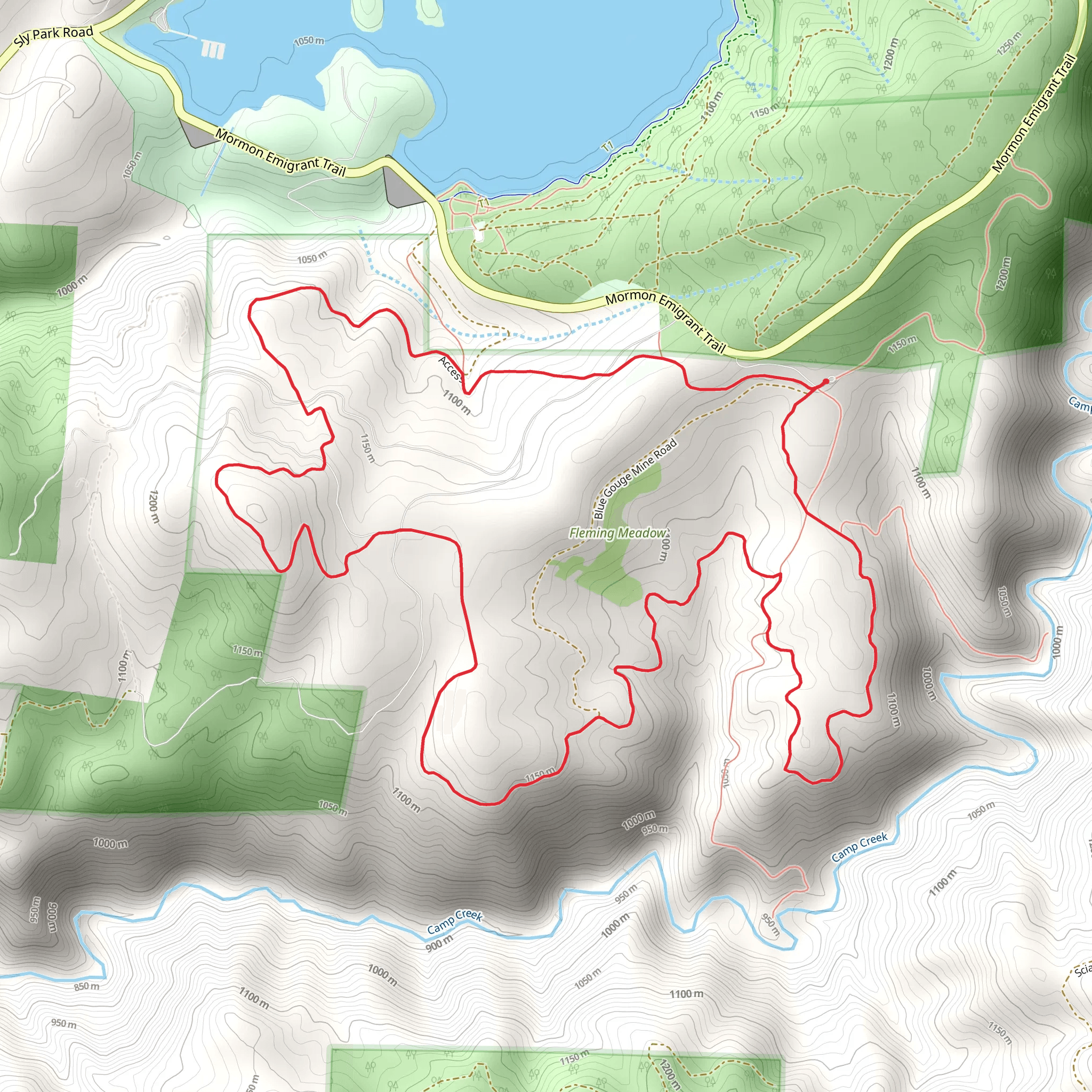 Fleming Meadow Loop Trail mobile static map