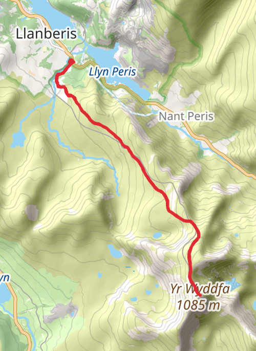Snowdon by the Llanberis Path mobile static map