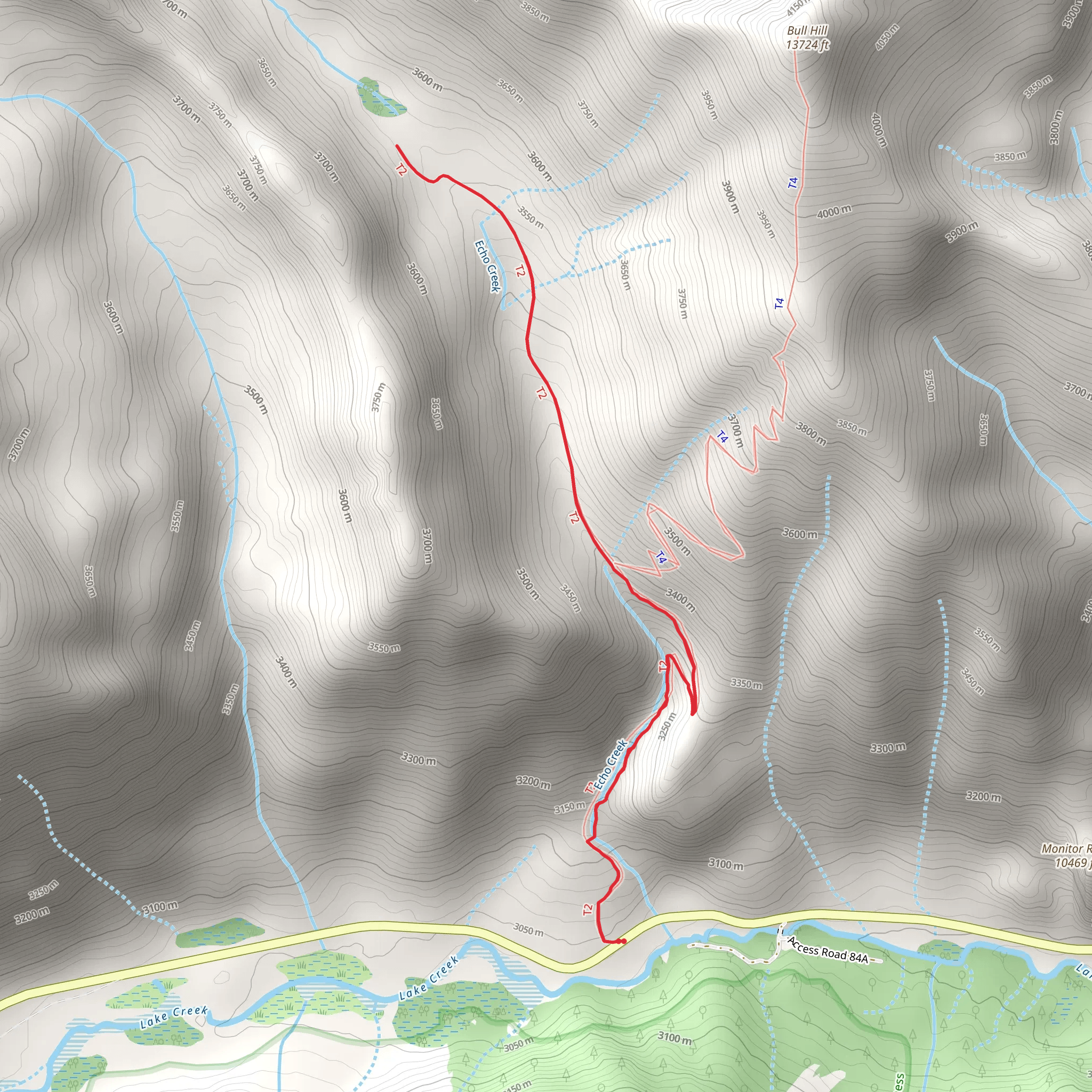 Echo Canyon Trail mobile static map