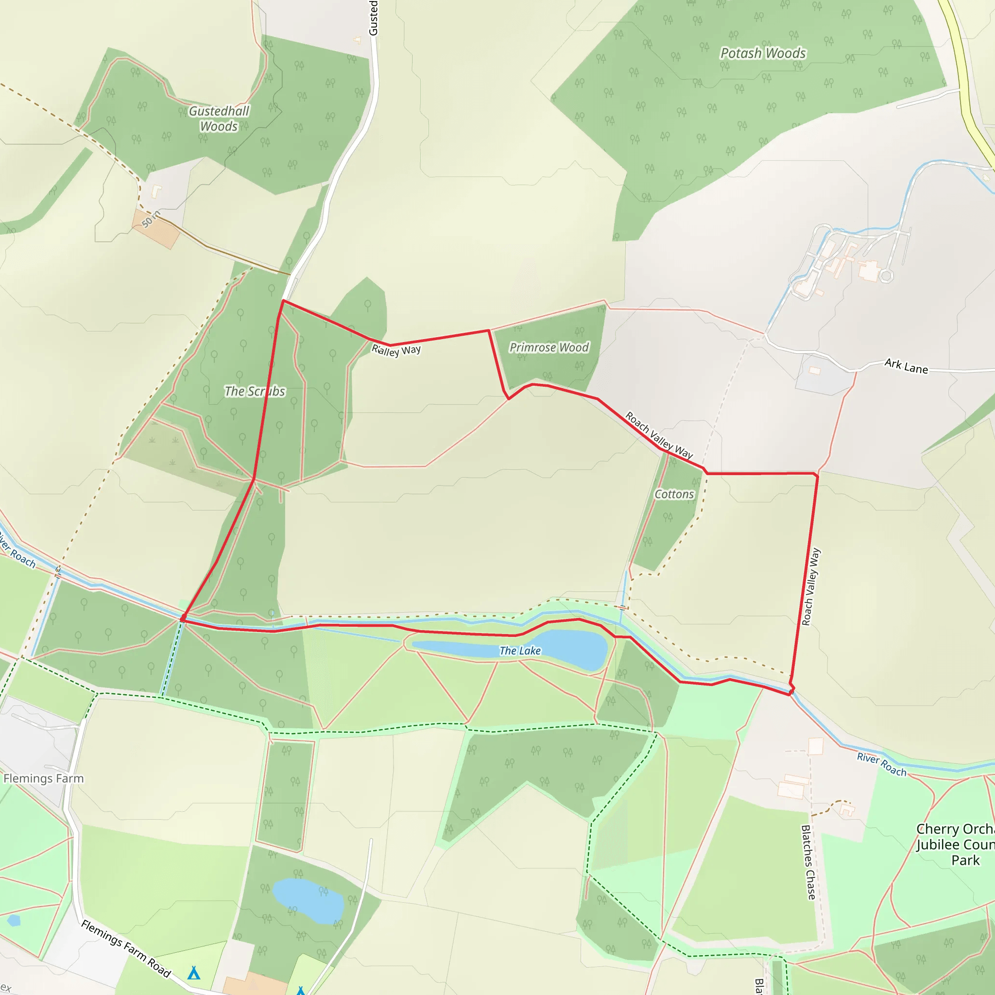 Cherry Orchard Jubilee Country Park mobile static map