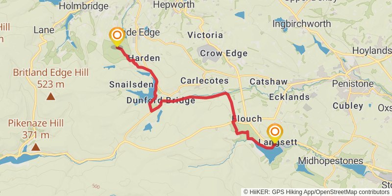 Kettlewell to Langsett Trail stage 10 Map