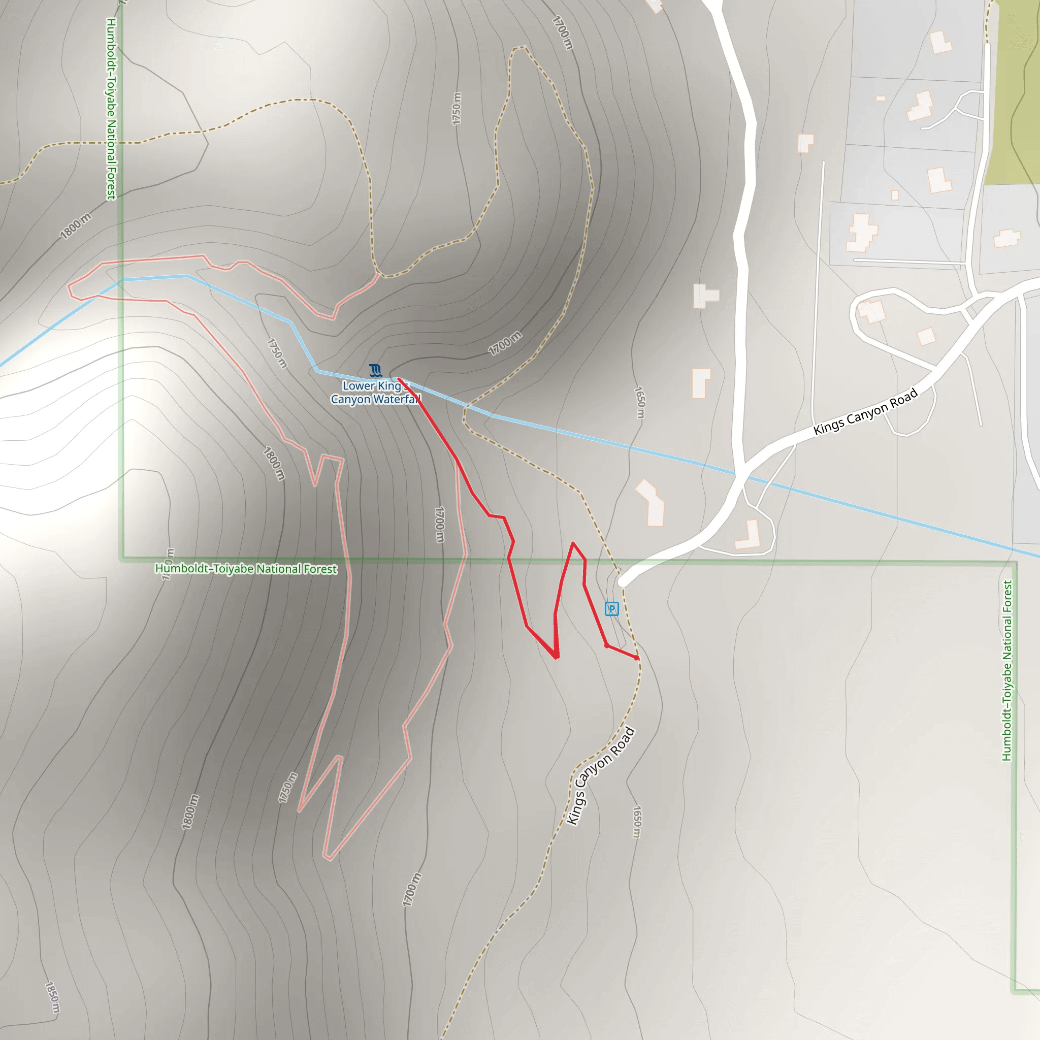 Kings Canyon Road mobile static map