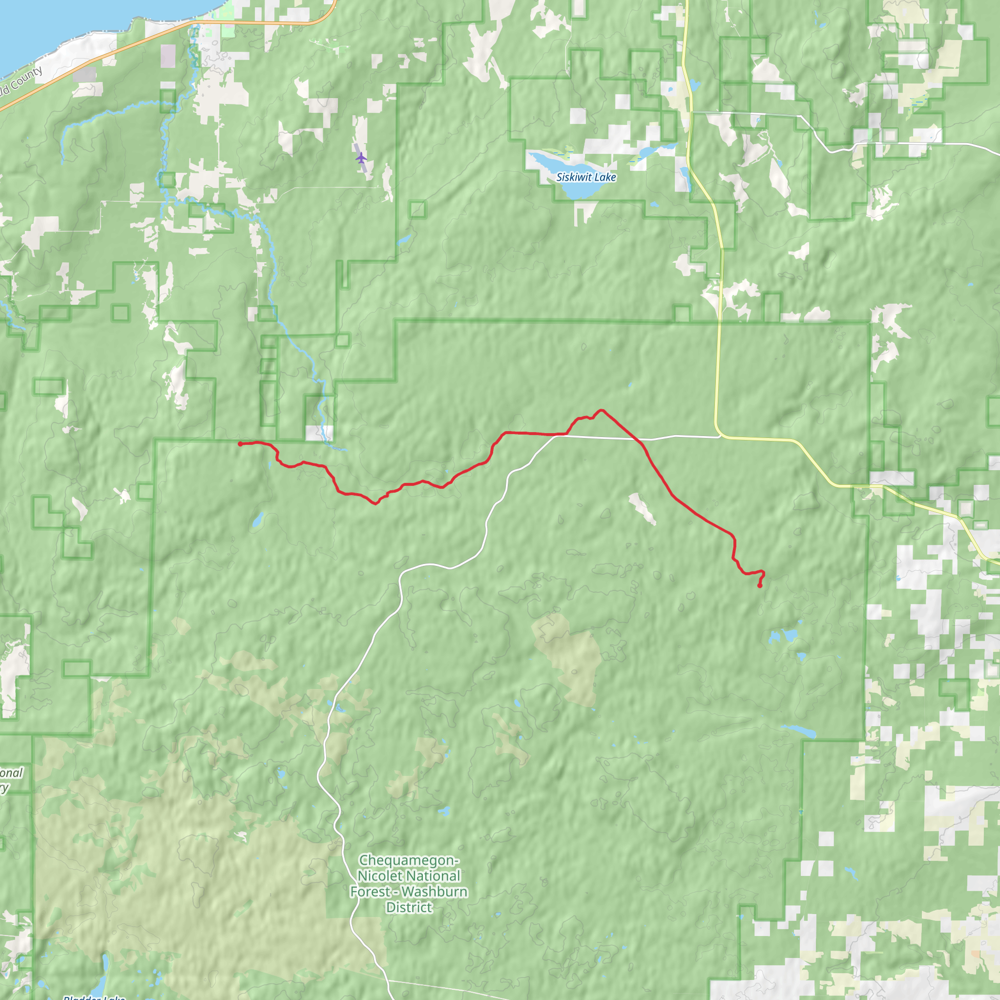 Lenewee Trail mobile static map
